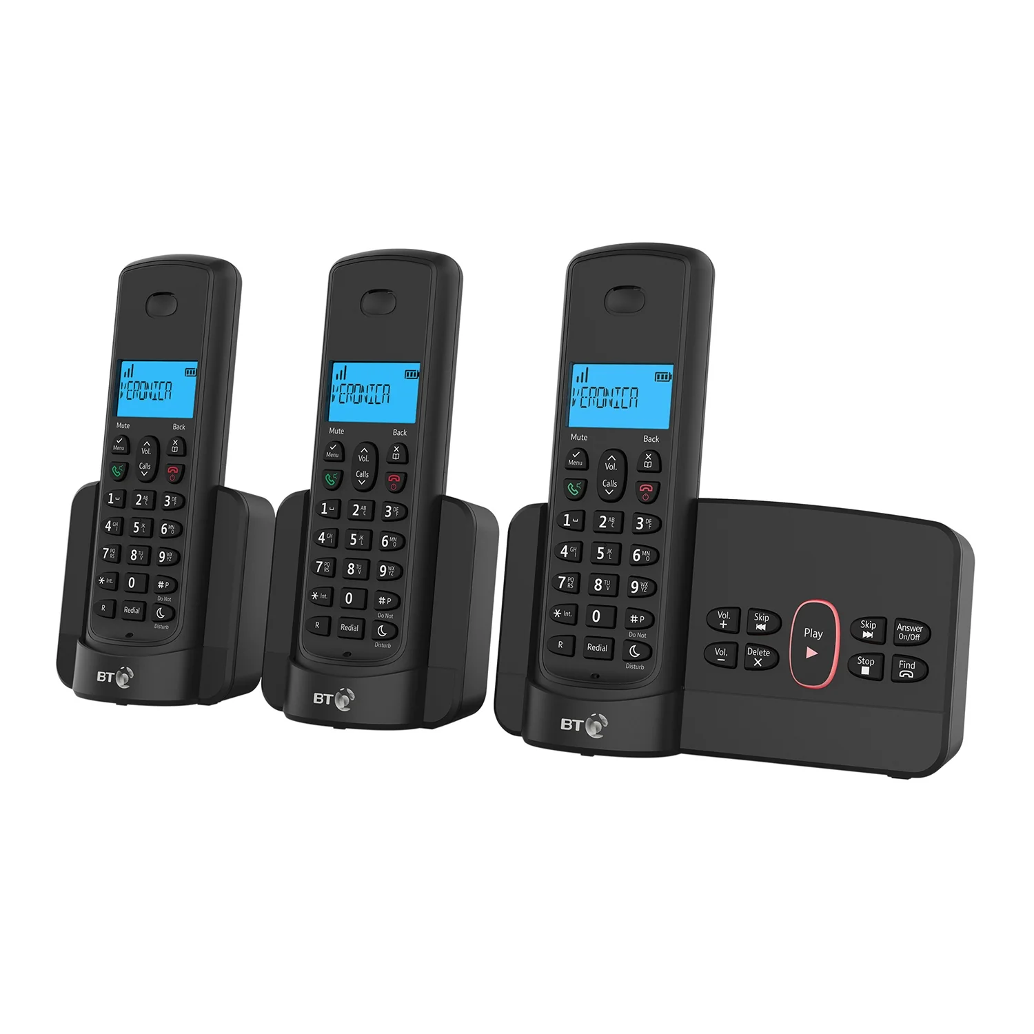 BT 3110 Cordless Phone Trio Handset with Answer Machine - Image 3