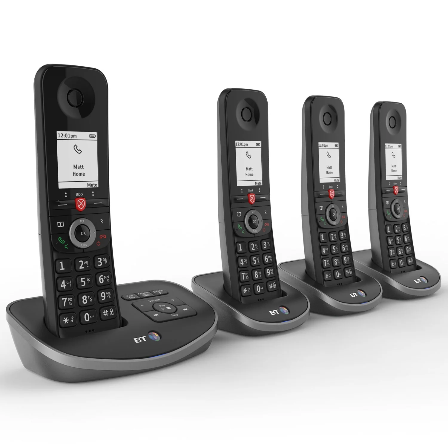 BT Advanced Cordless Phone with Answer Machine, Quad Handset - Image 3