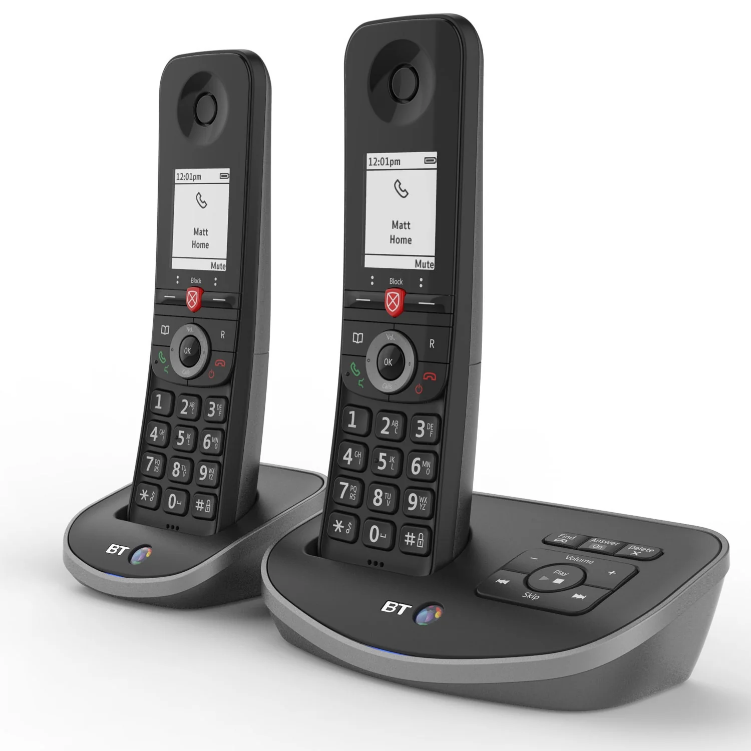 BT Advanced Cordless Phone with Answer Machine, Twin Handset