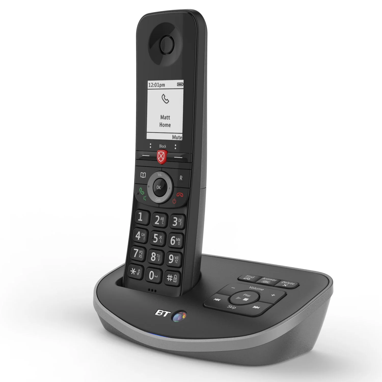 BT Advanced Cordless Phone with Answer Machine, Single Handset