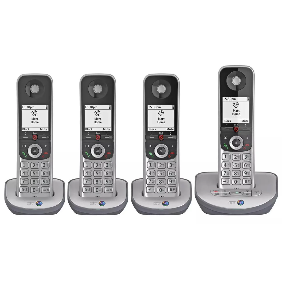 BT Advanced Phone Z Landline Phone, Quad Handset