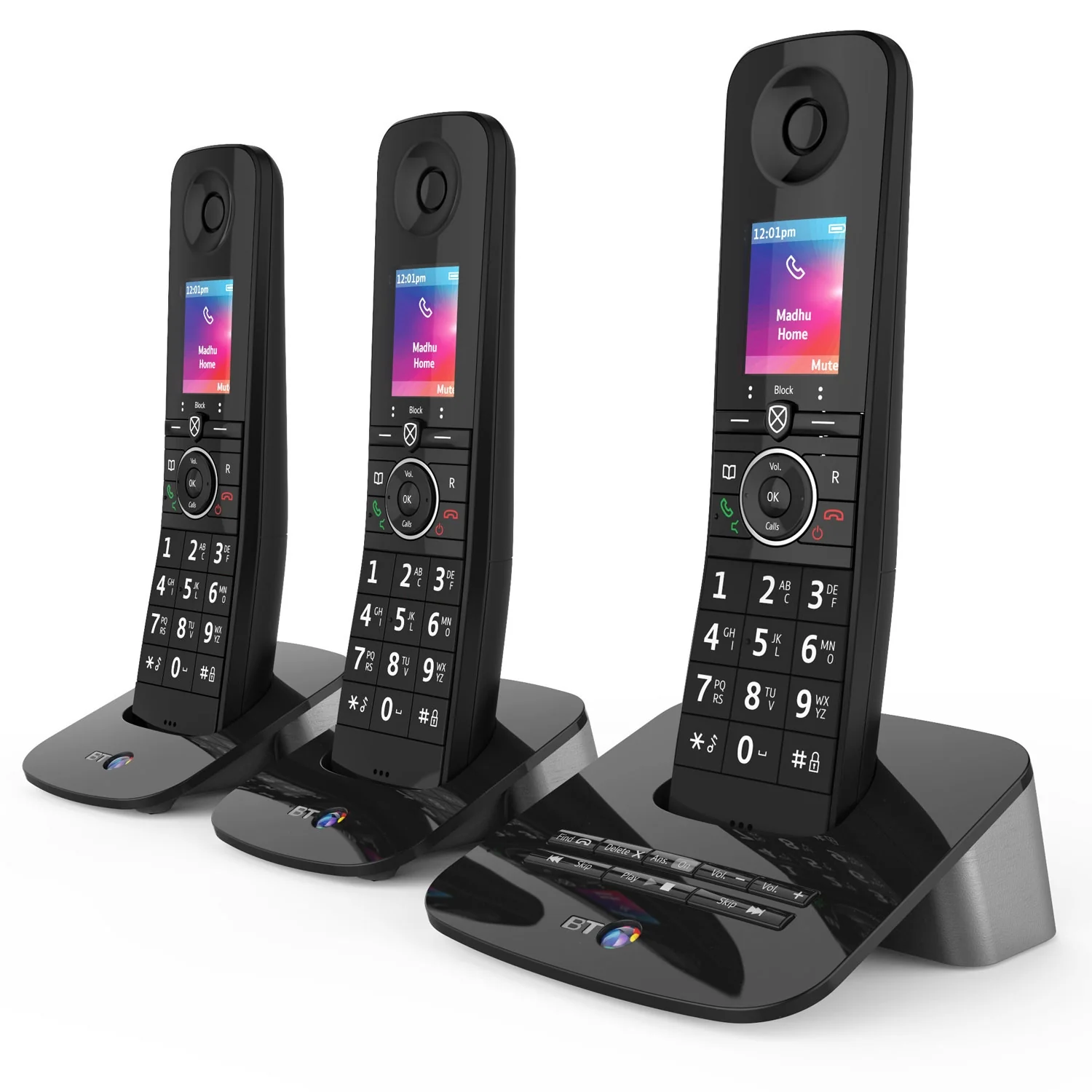 BT Premium Cordless Phone with Advanced Nuisance Call Blocker, Trio Handset