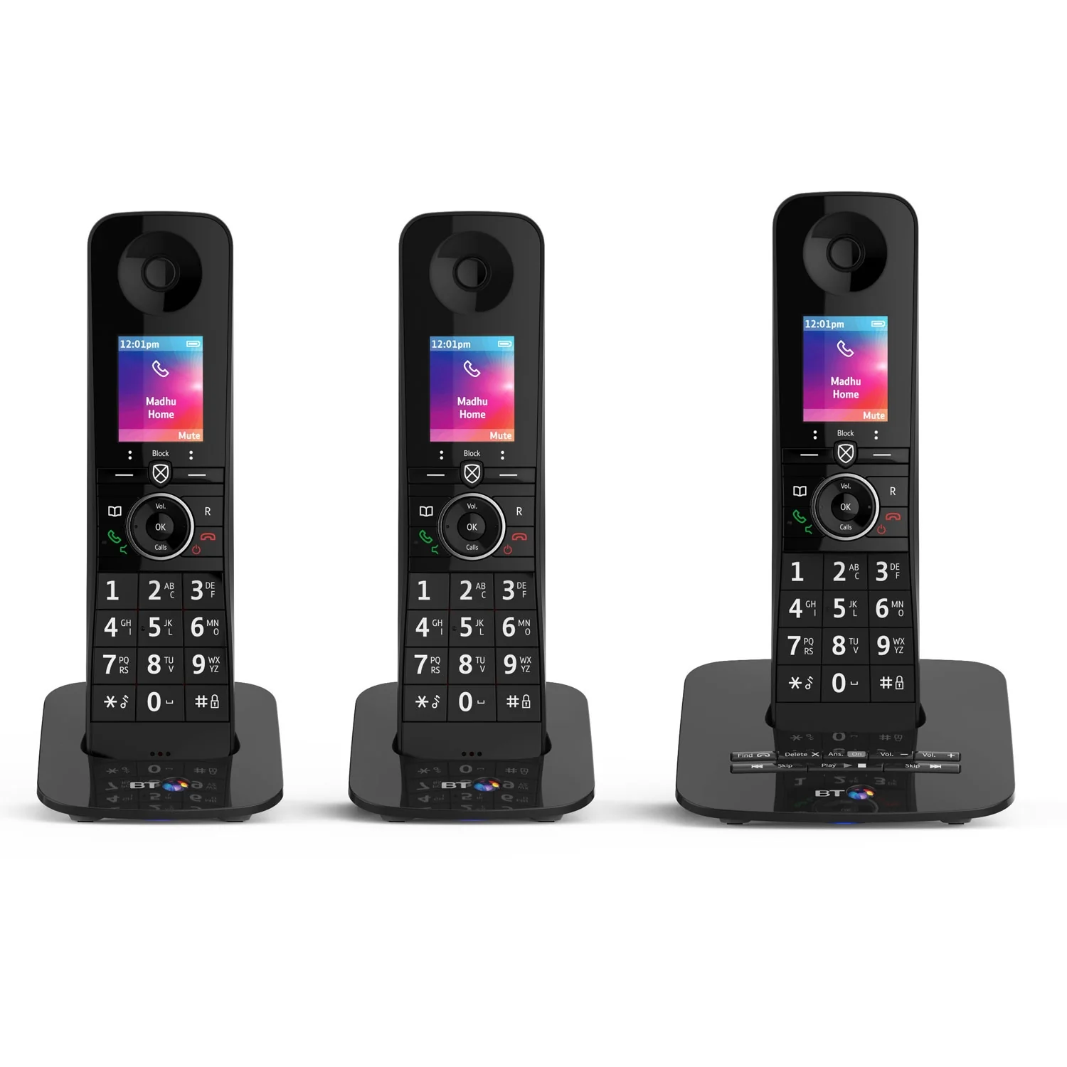 BT Premium Cordless Phone with Advanced Nuisance Call Blocker, Trio Handset - Image 2