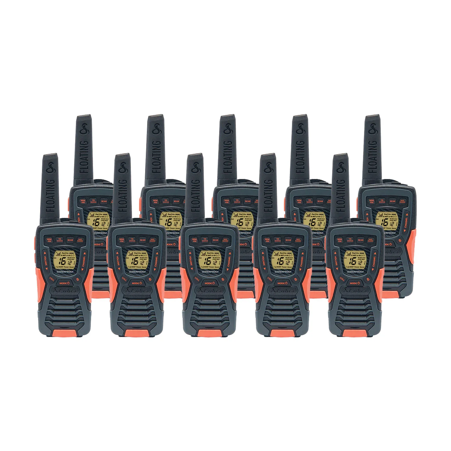 Cobra AM1055 Ten Pack Walkie Talkies