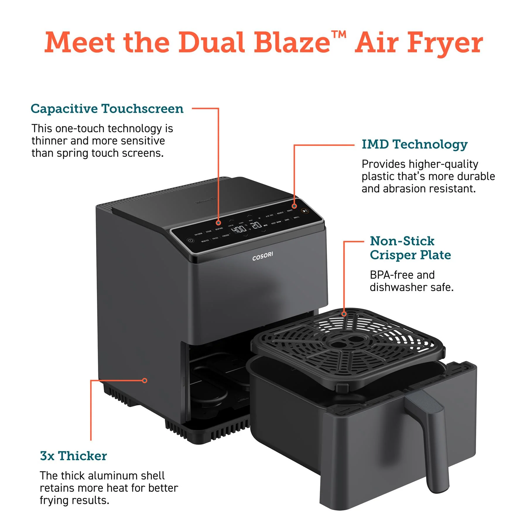 COSORI Dual Blaze 6.4 Litre Smart Air Fryer - Image 11