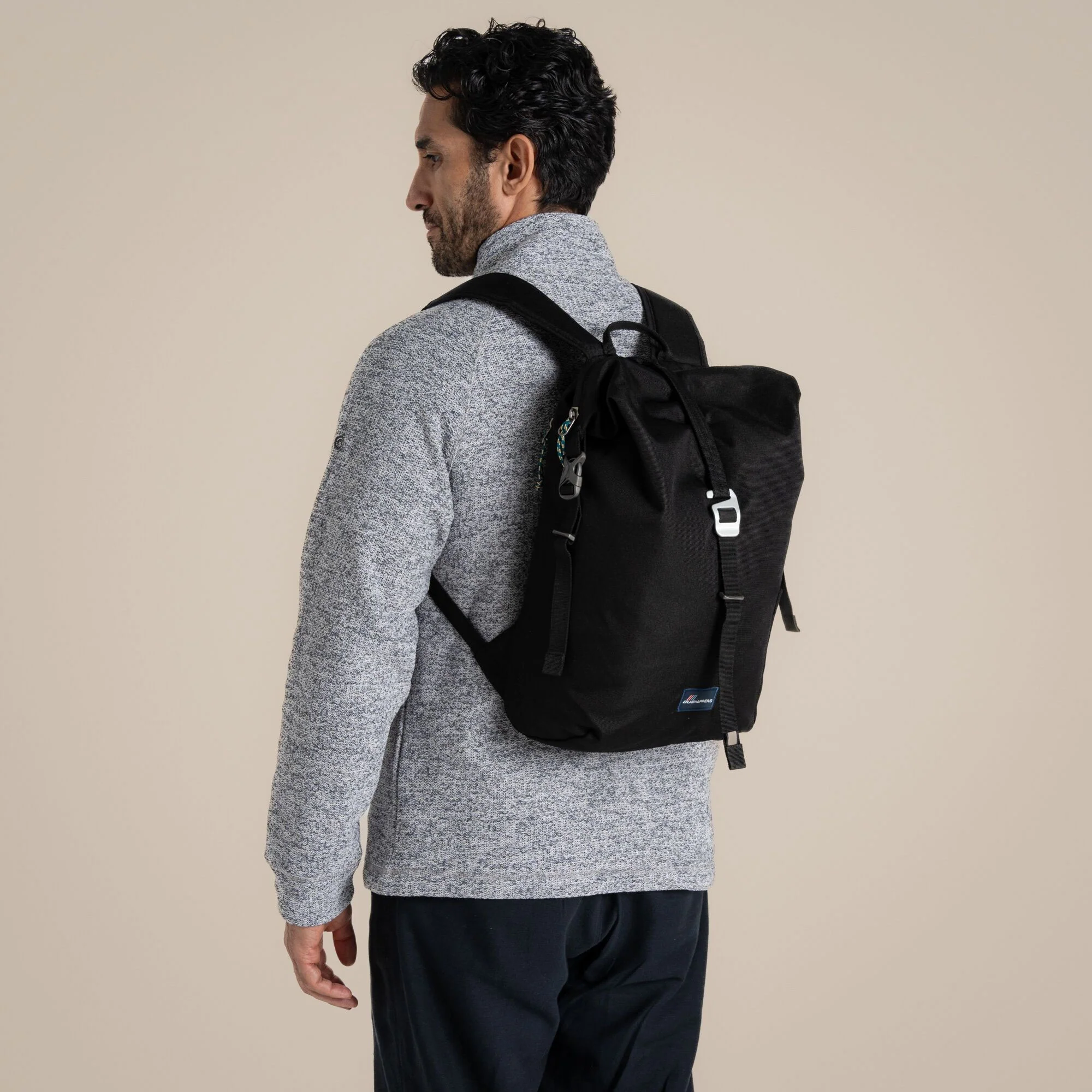 Craghoppers 16L Kiwi Classic Rolltop Backpack II | Black - Image 2