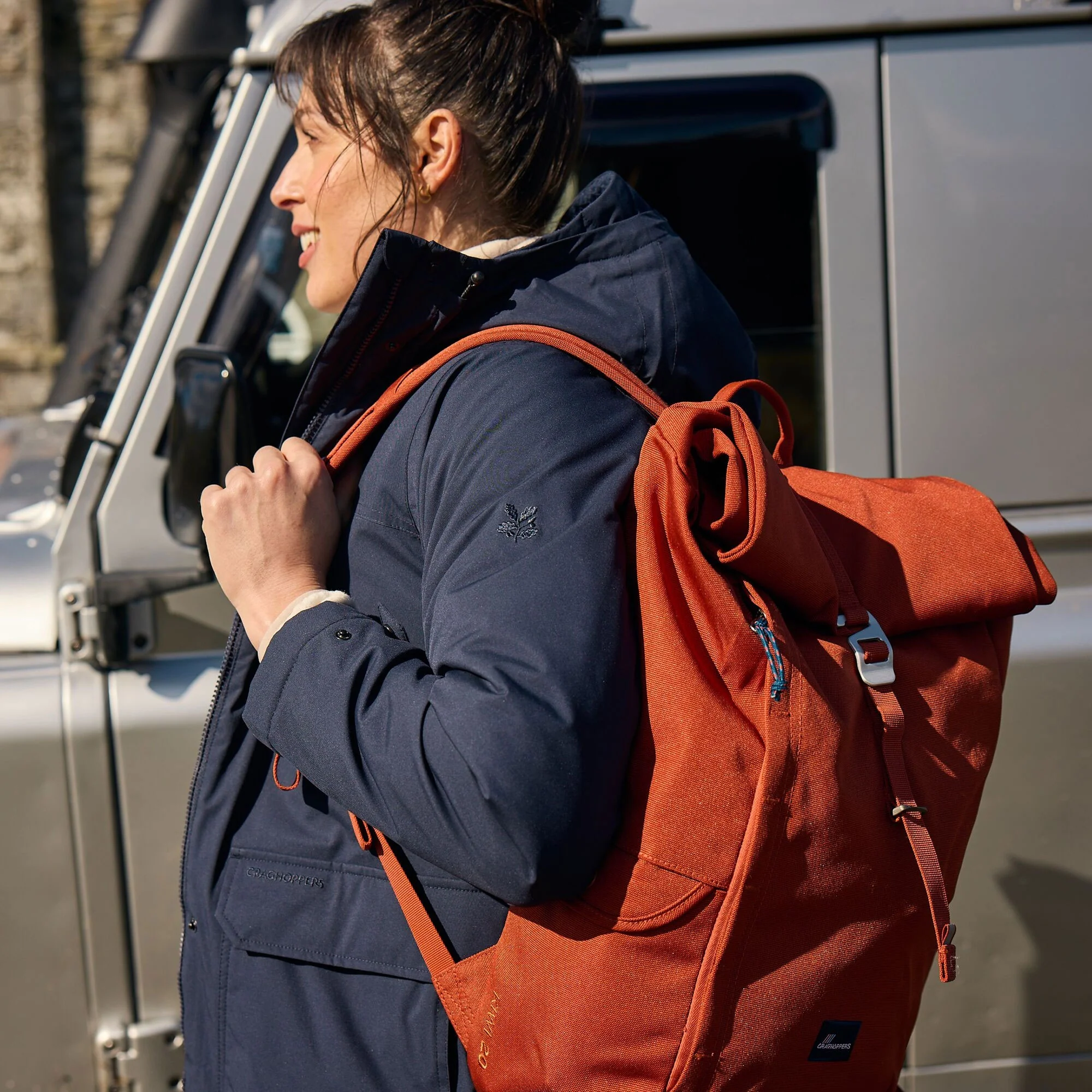 Craghoppers 20L Kiwi Classic Rolltop Backpack II | Red Beach - Image 8