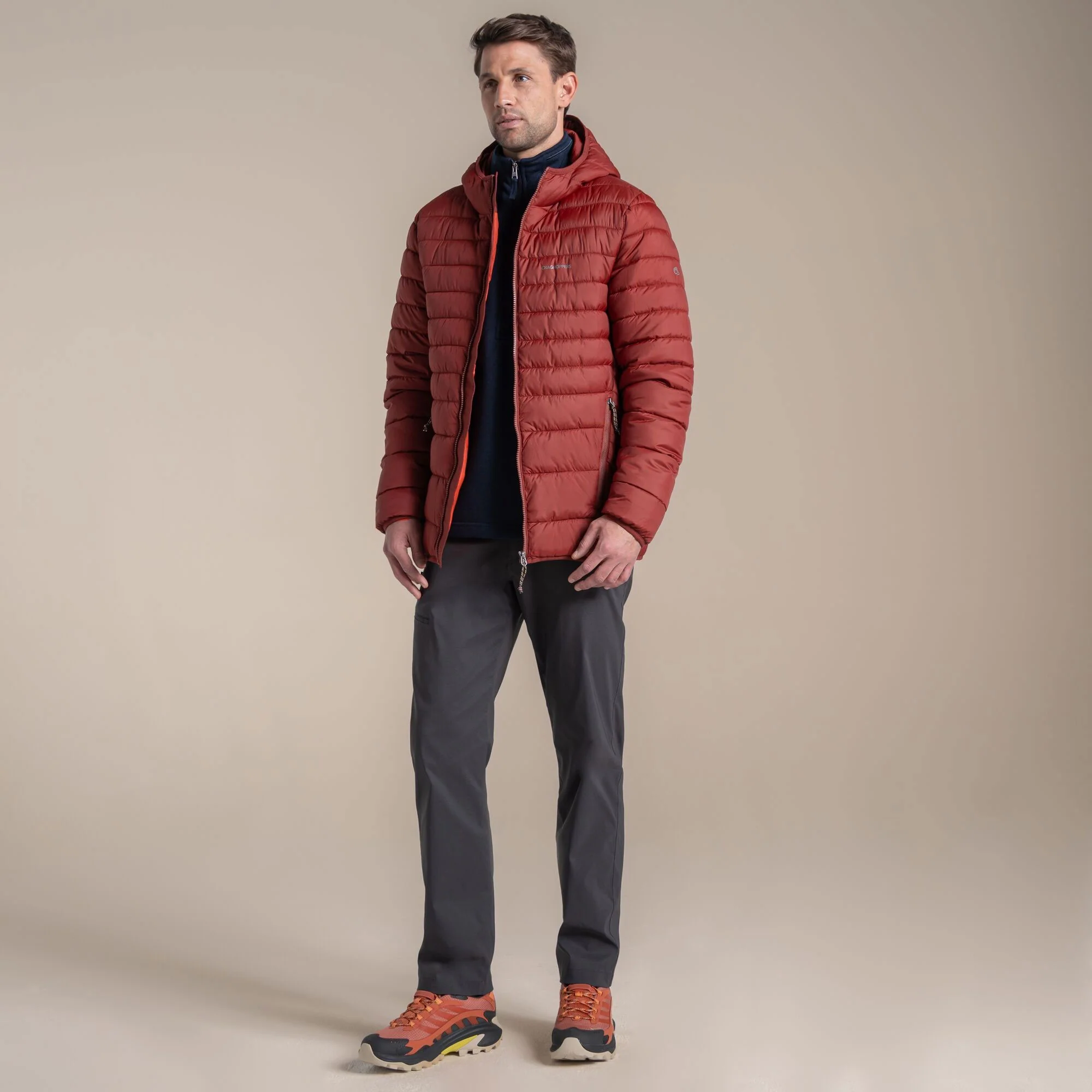 Craghoppers Men's Compresslite IX Hooded Insulating Jacket | Red Jasper - Image 3