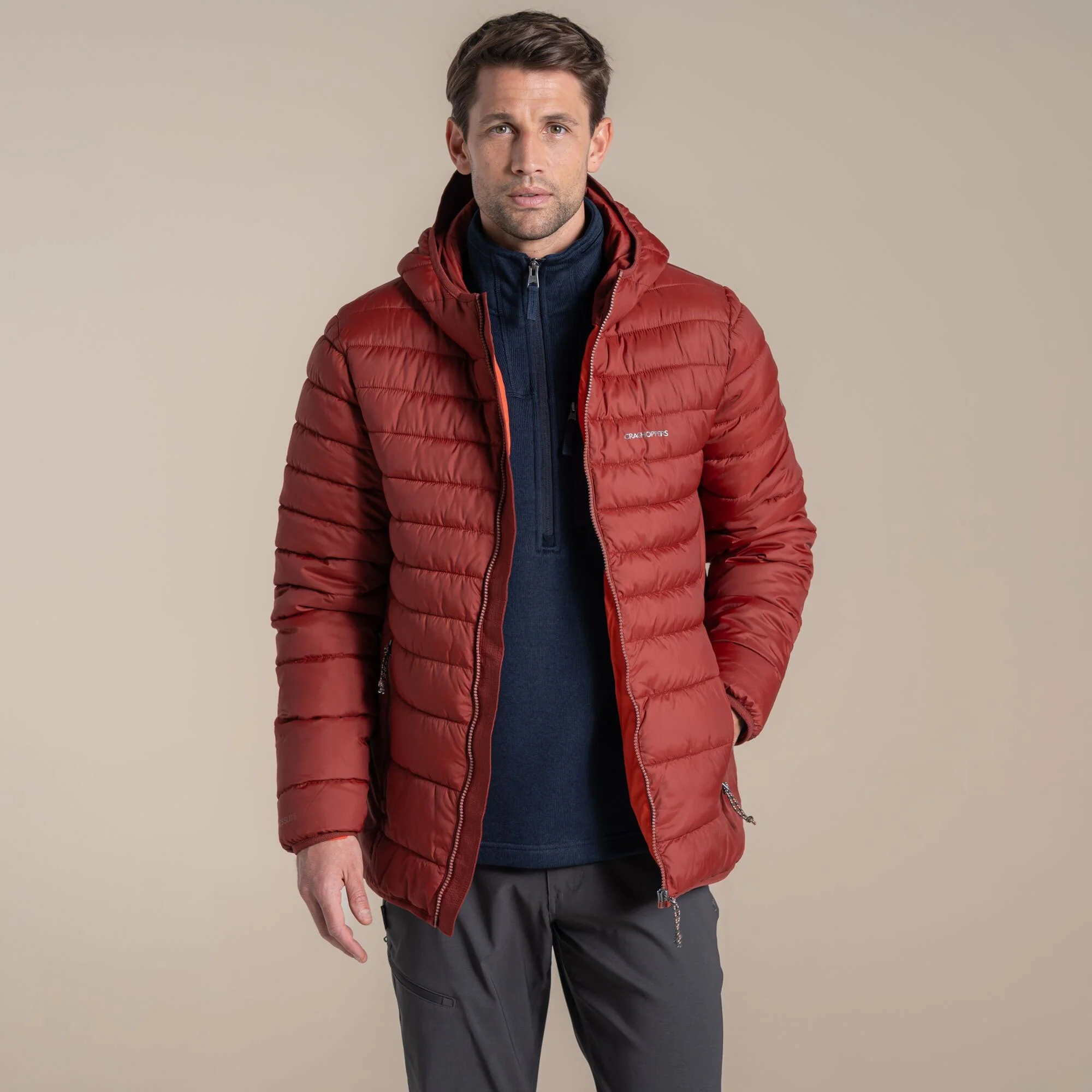 Craghoppers Men's Compresslite IX Hooded Insulating Jacket | Red Jasper - Image 4