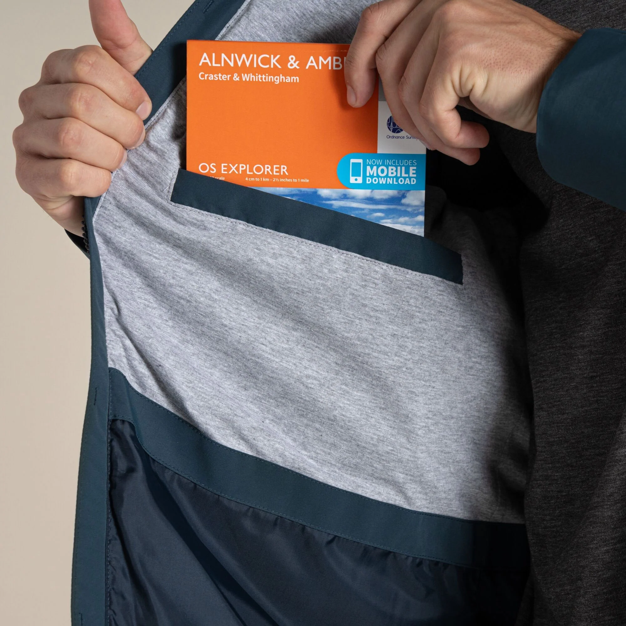 Craghoppers Mens' Harslow Waterproof Jacket | Blue Stone - Image 11