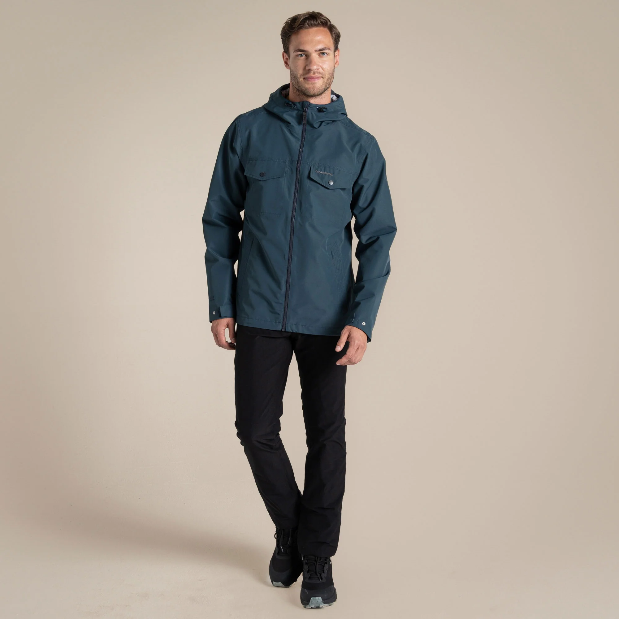 Craghoppers Mens' Harslow Waterproof Jacket | Blue Stone - Image 6