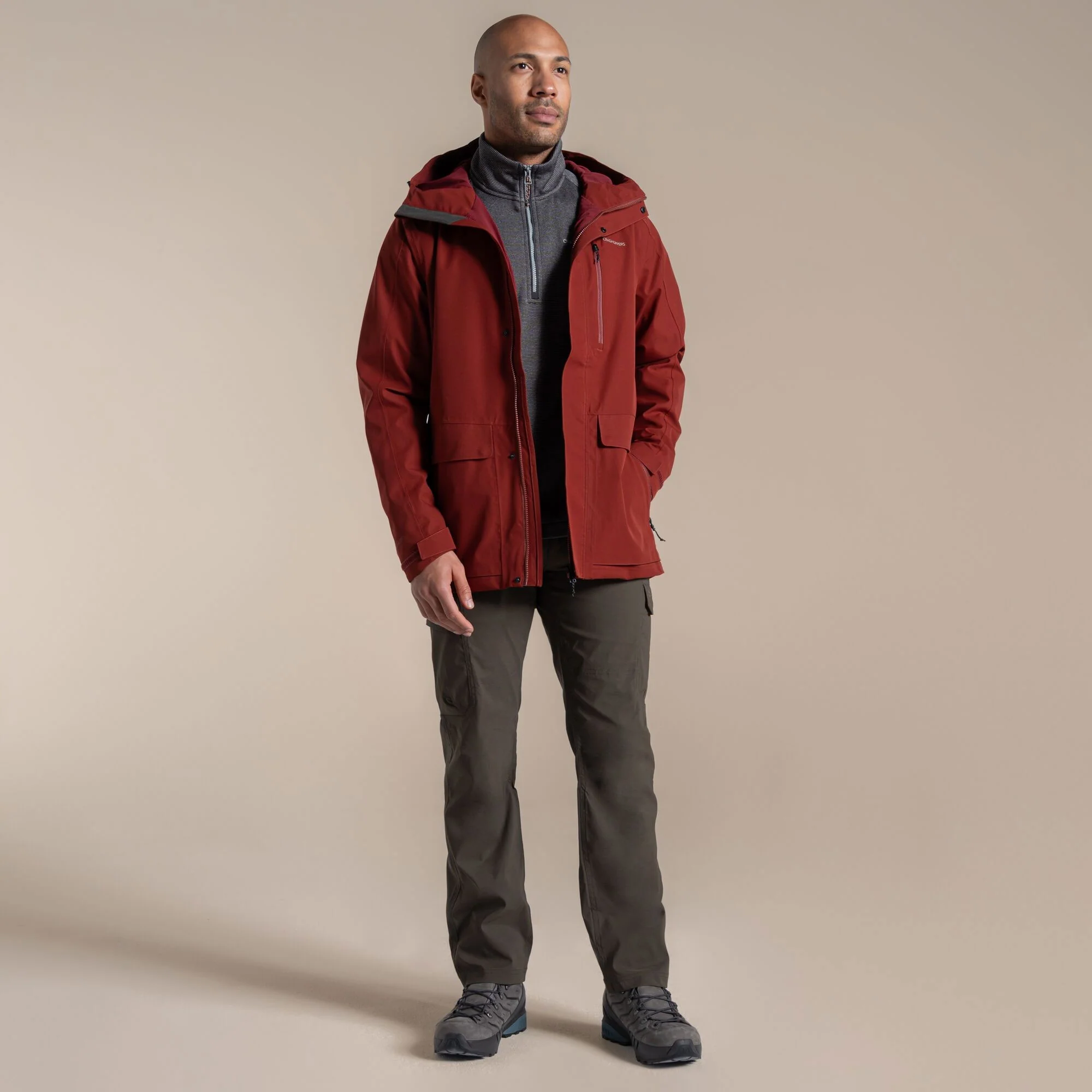 Craghoppers Men's Lorton II Waterproof Jacket | Red Jasper - Image 3