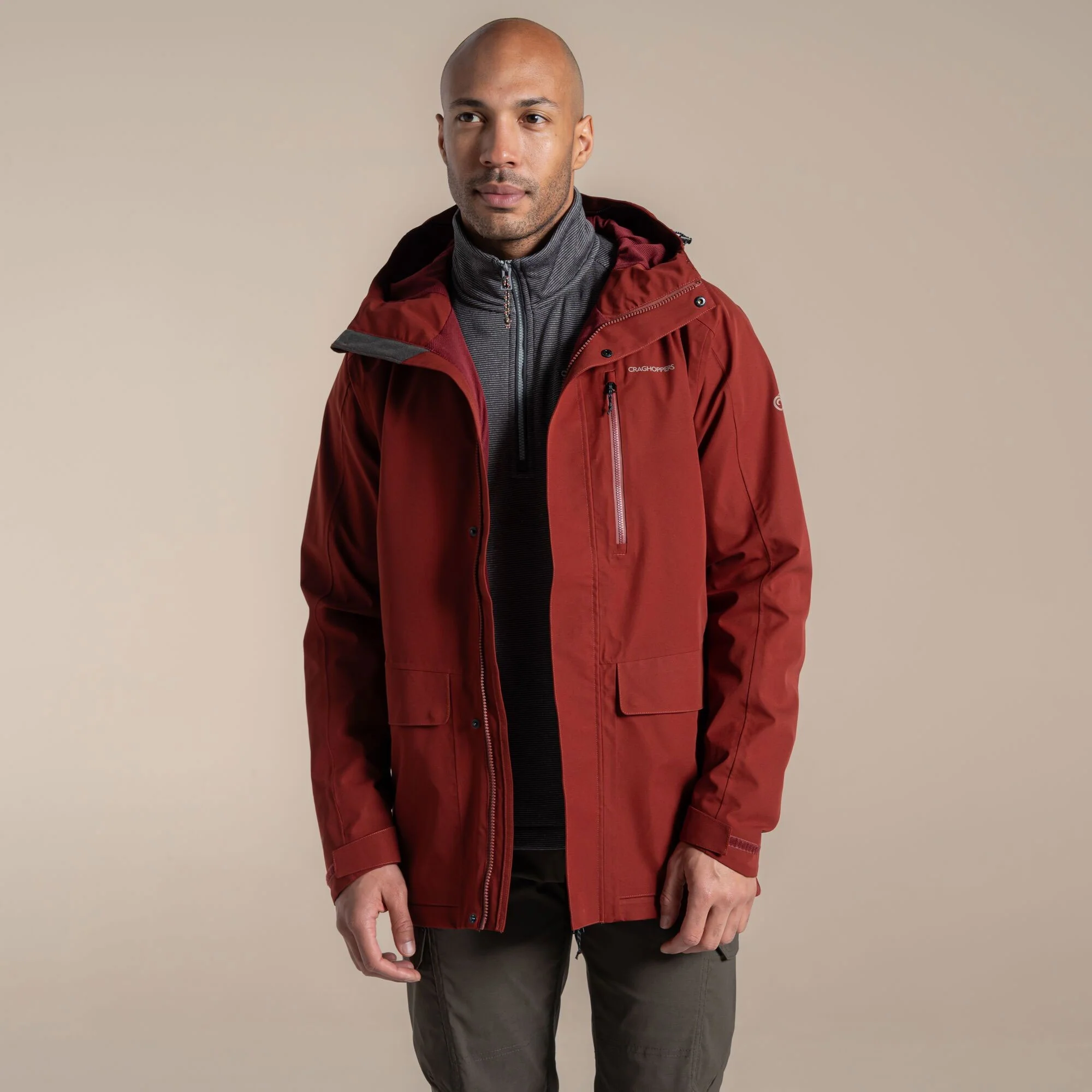 Craghoppers Men's Lorton II Waterproof Jacket | Red Jasper - Image 4