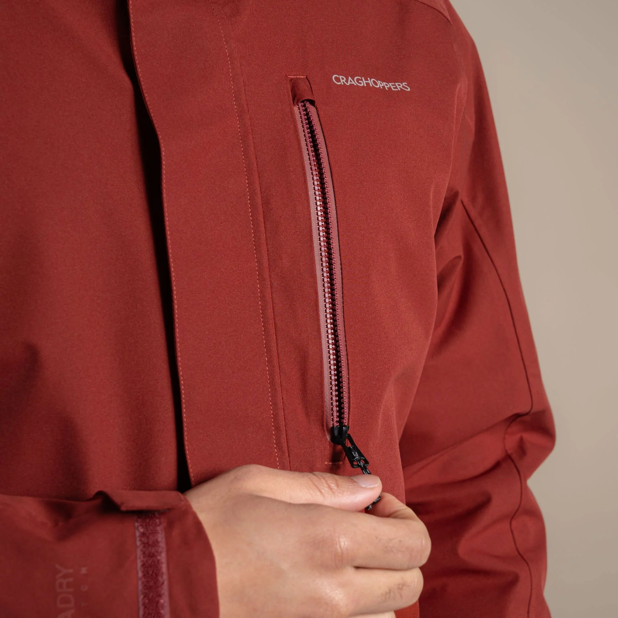 Craghoppers Men's Lorton II Waterproof Jacket | Red Jasper - Image 9