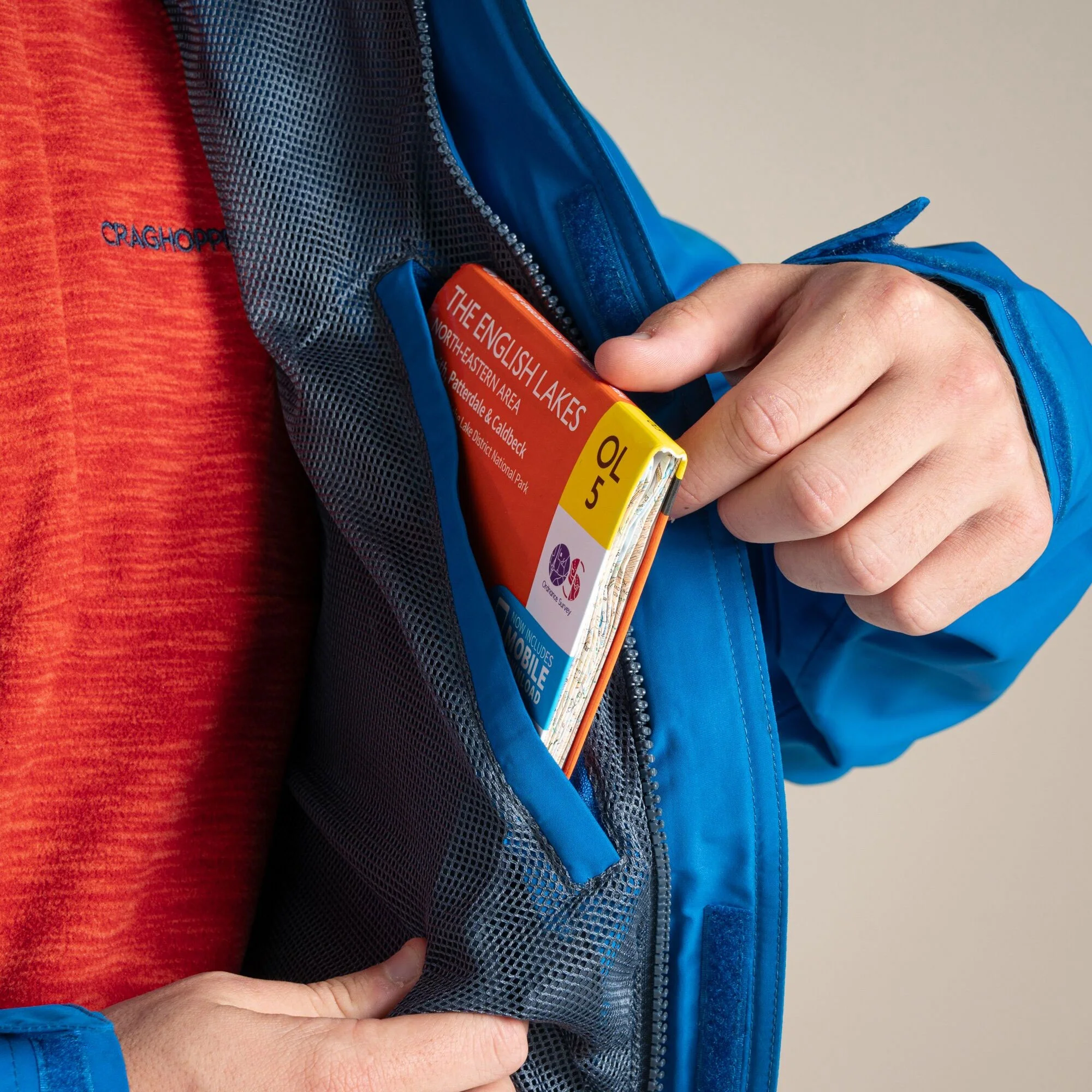 Craghoppers Men's Ossus Waterproof Jacket | Fresh Blue - Image 7