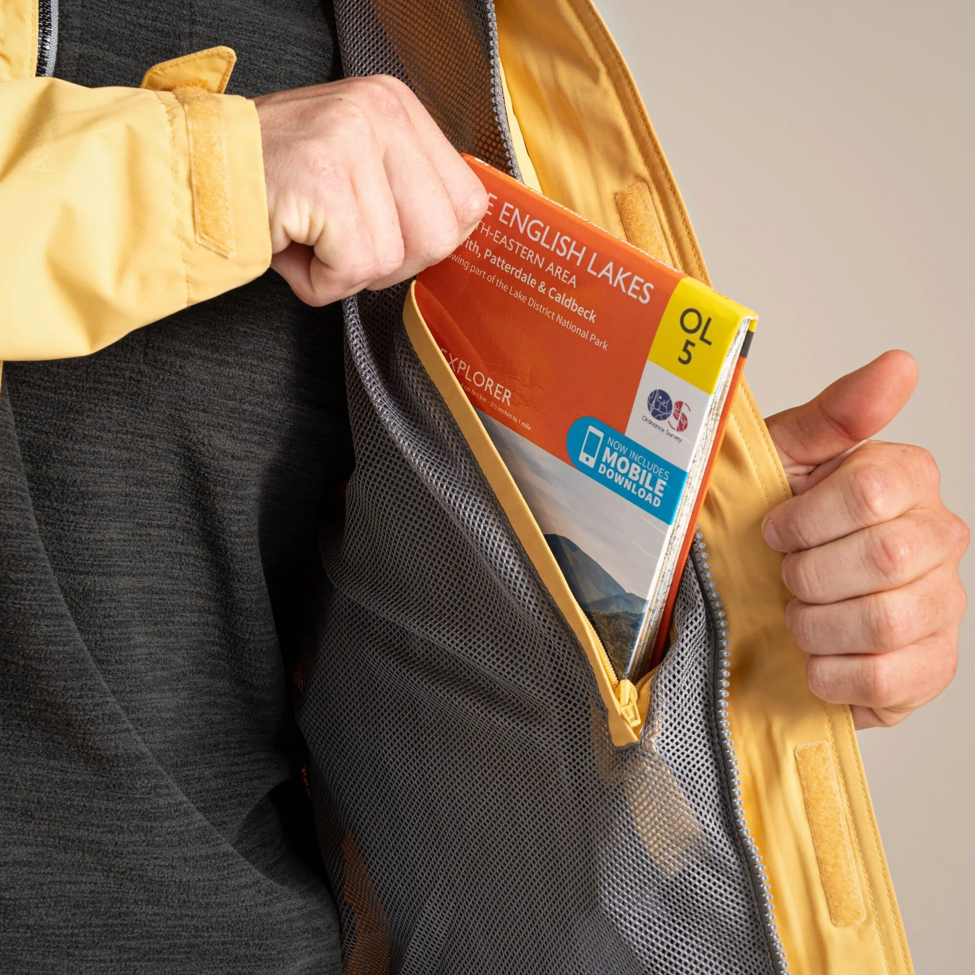 Craghoppers Men's Ossus Waterproof Jacket | Indian Yellow - Image 7