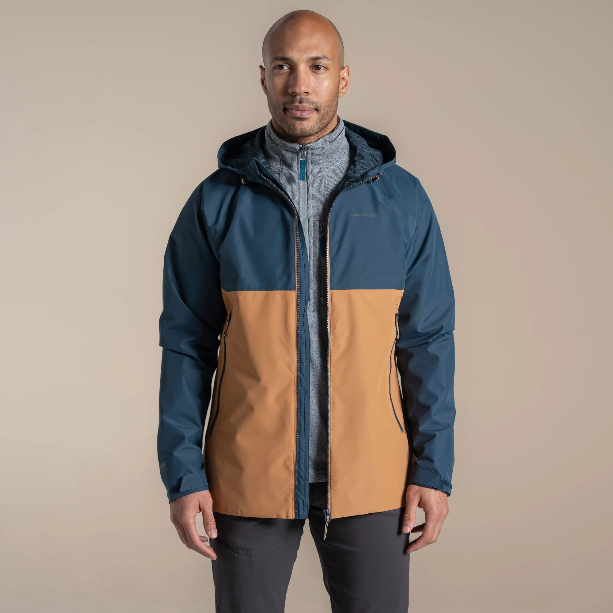 Craghoppers Men's Osuna Waterproof Jacket | Blue Stone / Boulder - Image 4