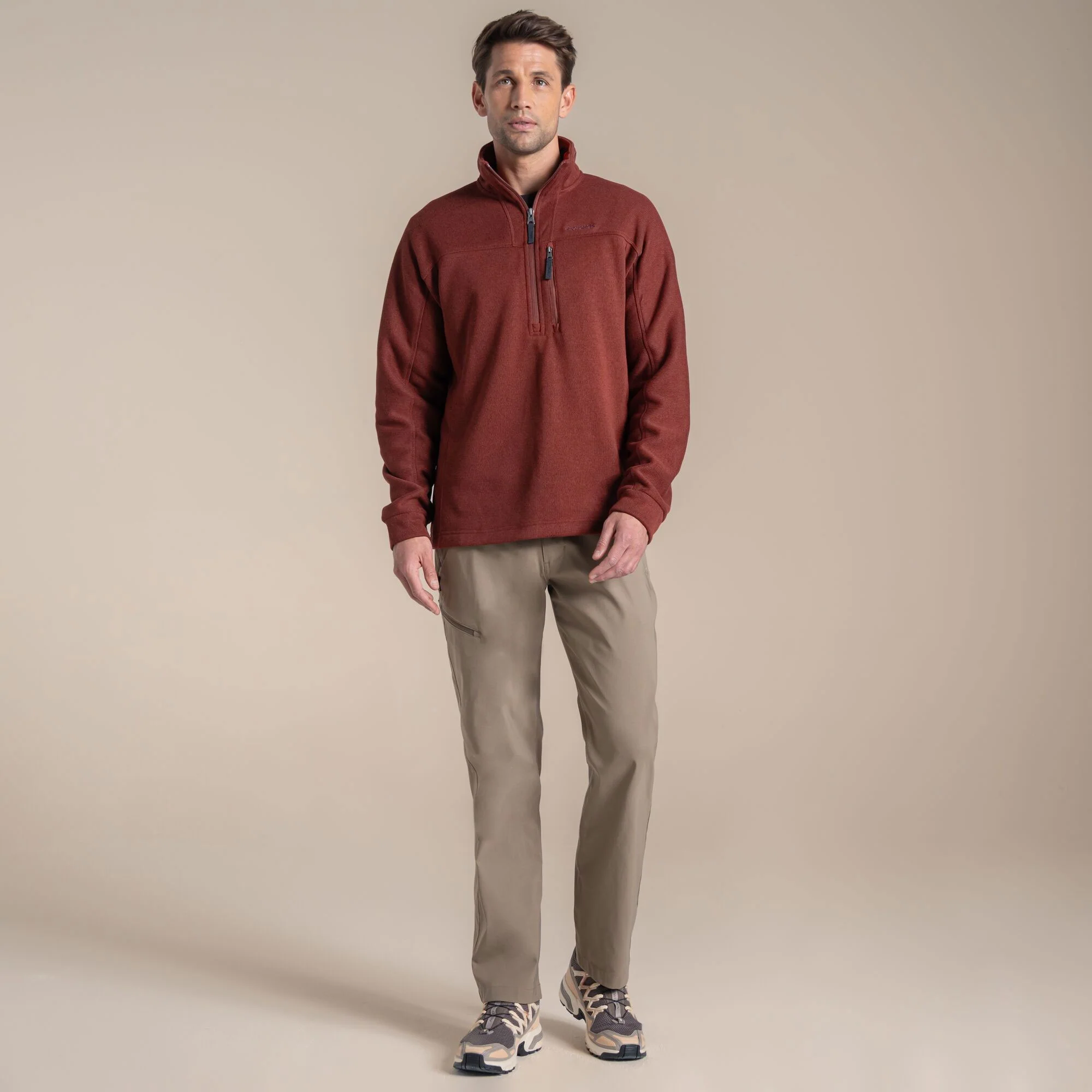 Craghoppers Men's Torney III Half Zip Fleece | Red Jasper - Image 3