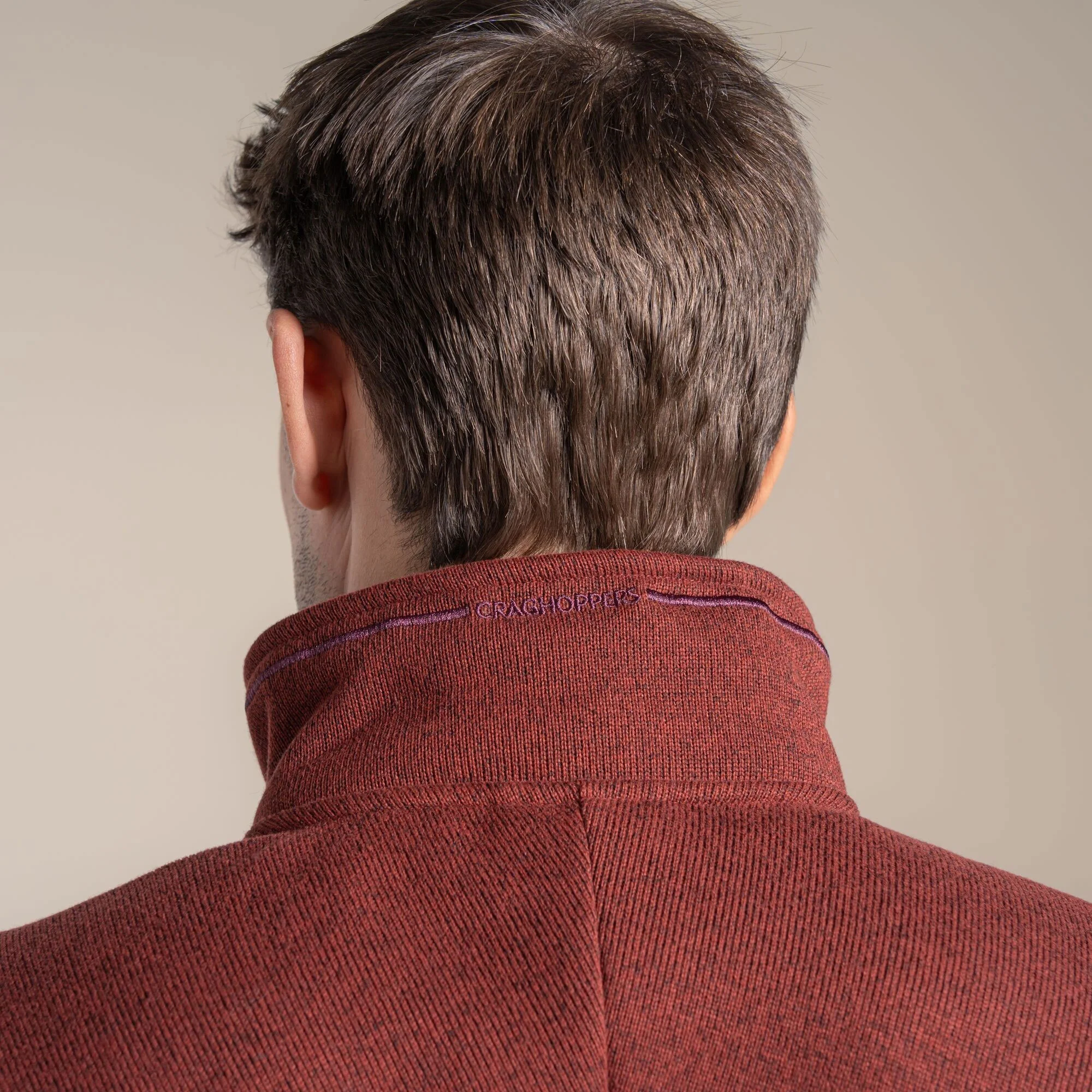 Craghoppers Men's Torney III Half Zip Fleece | Red Jasper - Image 4