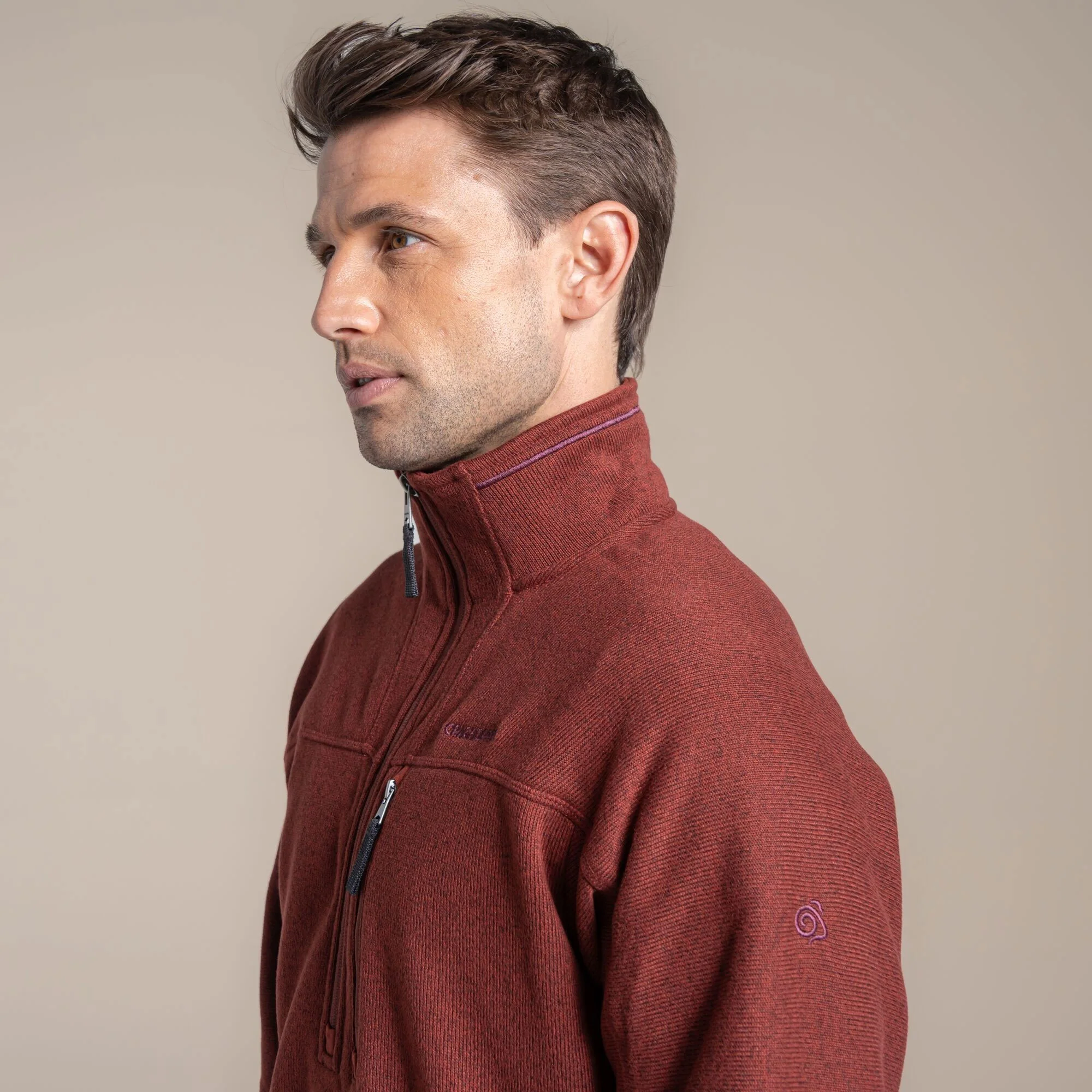 Craghoppers Men's Torney III Half Zip Fleece | Red Jasper - Image 6