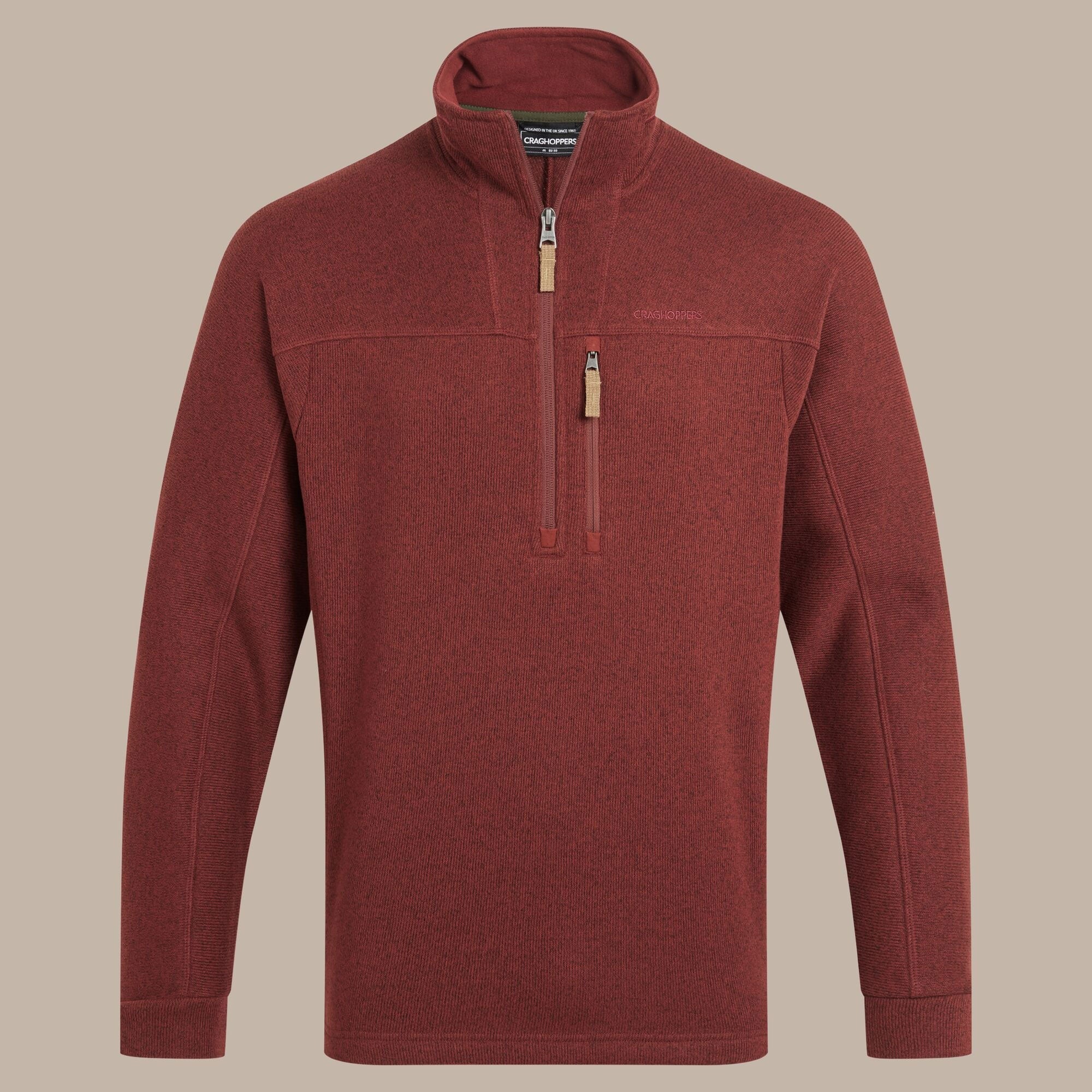 Craghoppers Men's Torney III Half Zip Fleece | Red Jasper - Image 7