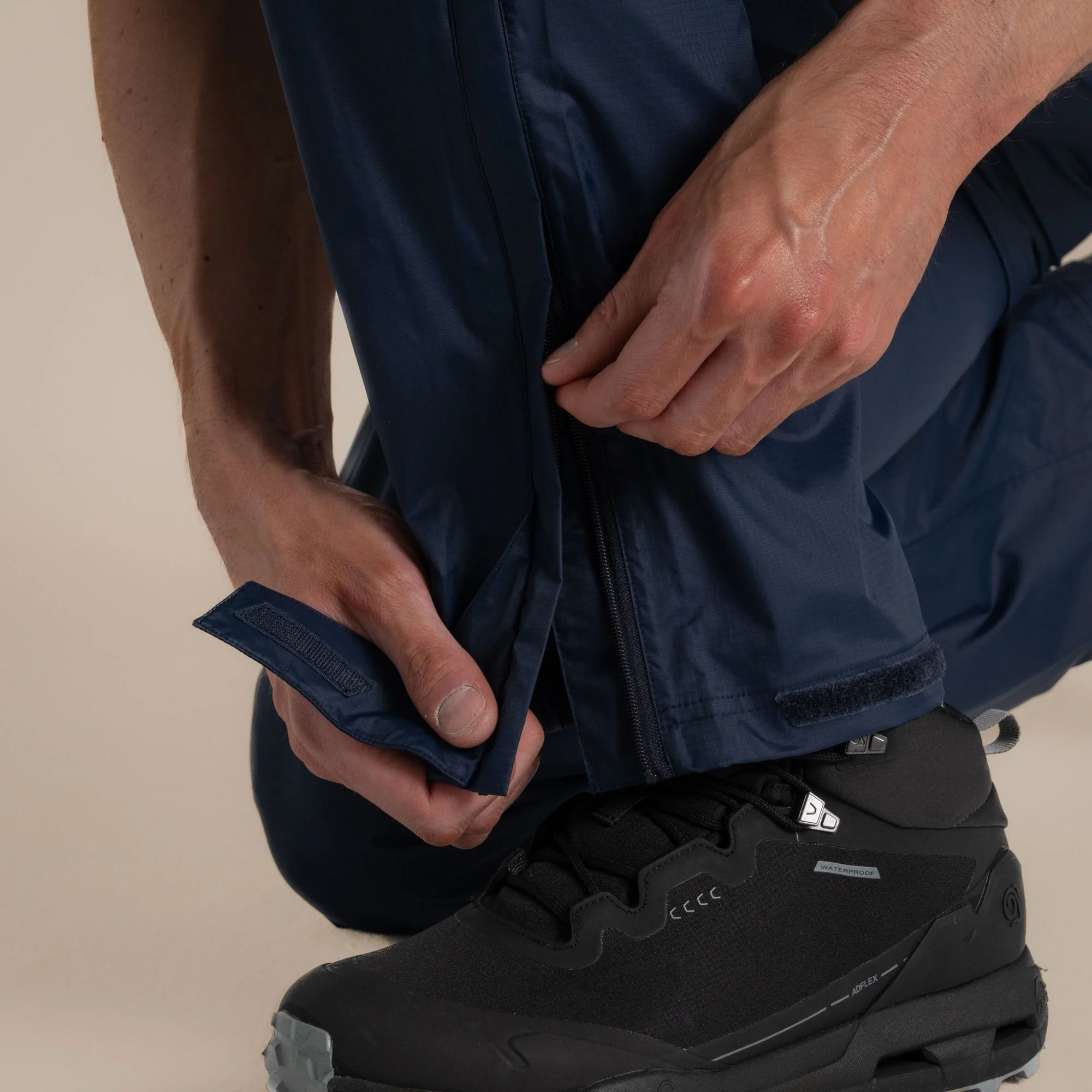 Craghoppers Unisex Petterill Waterproof Packable Overtrouser | Blue Navy - Image 4