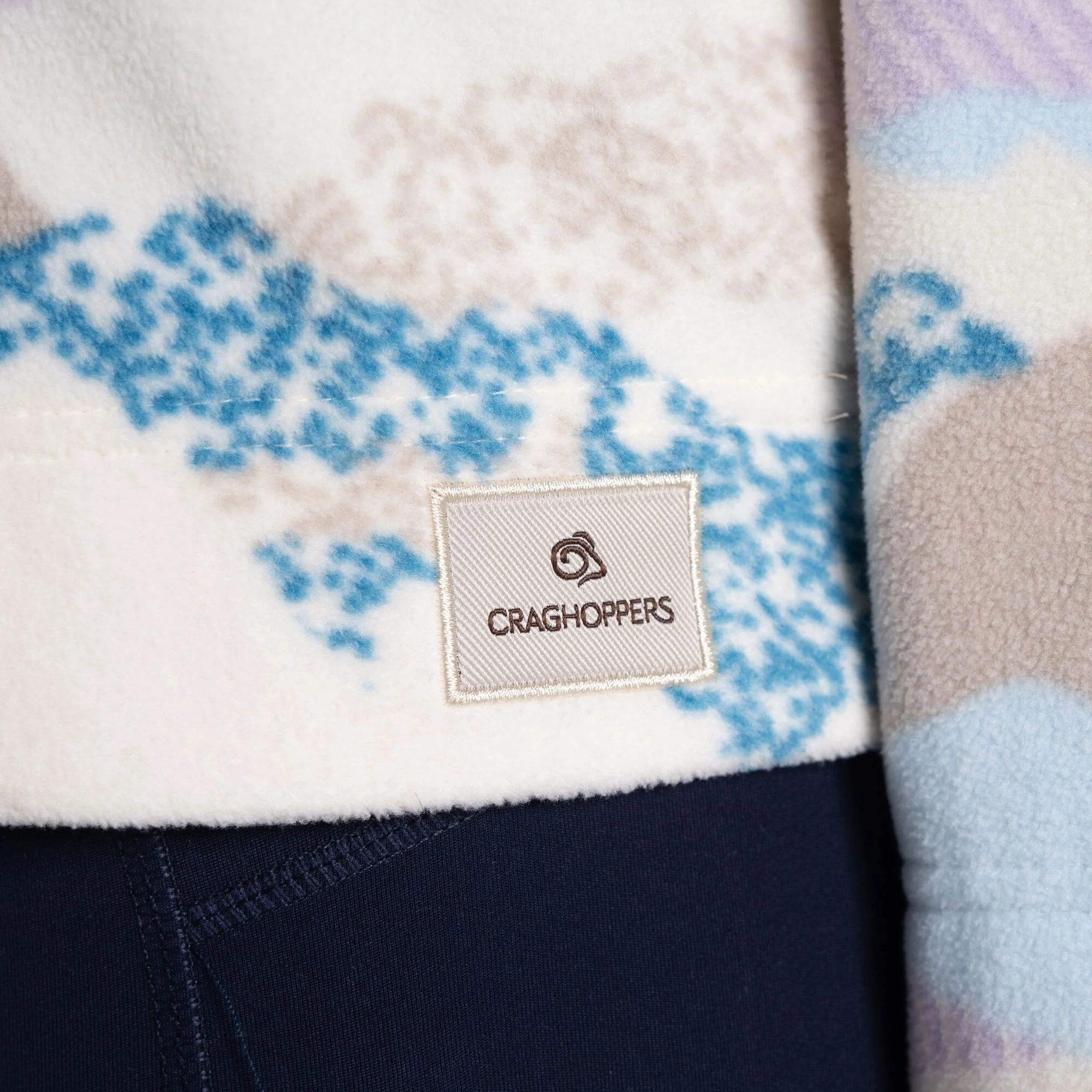 Craghoppers Women's Annjela Half Zip Fleece | Ecru Print - Image 5