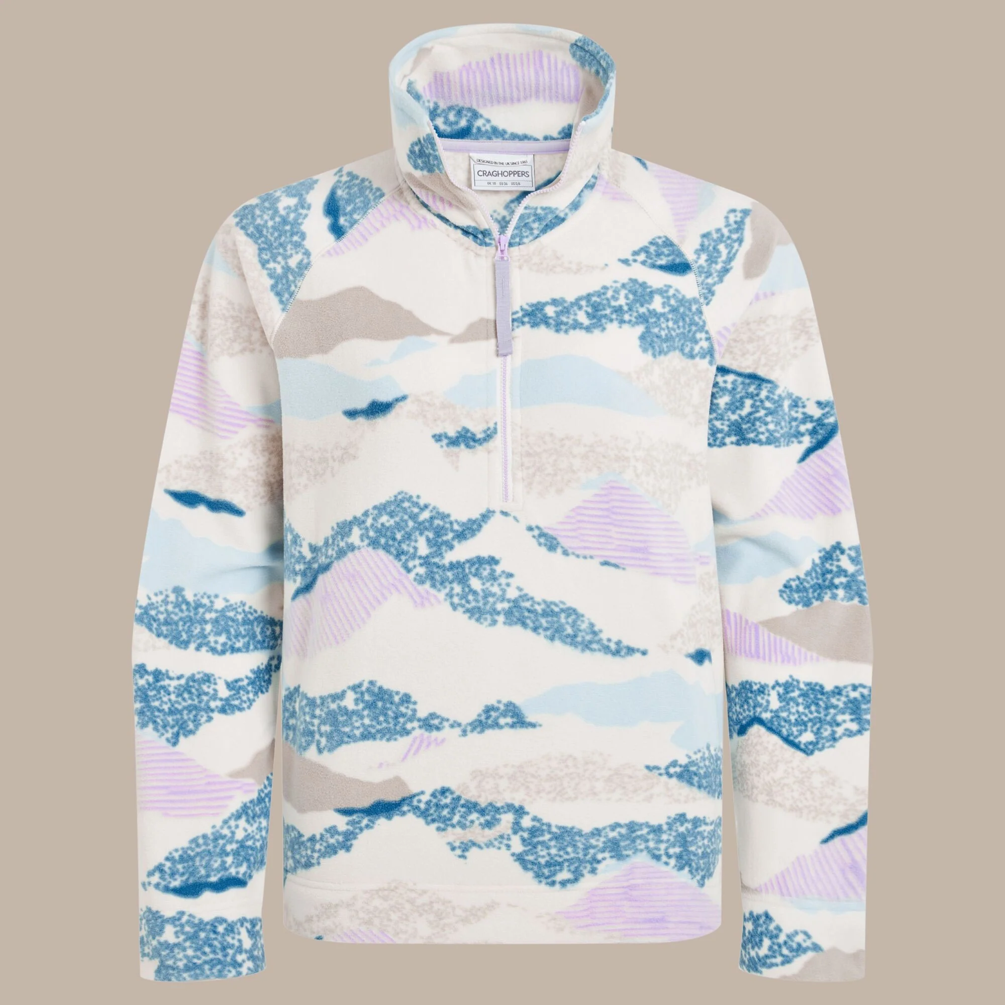 Craghoppers Women's Annjela Half Zip Fleece | Ecru Print - Image 7