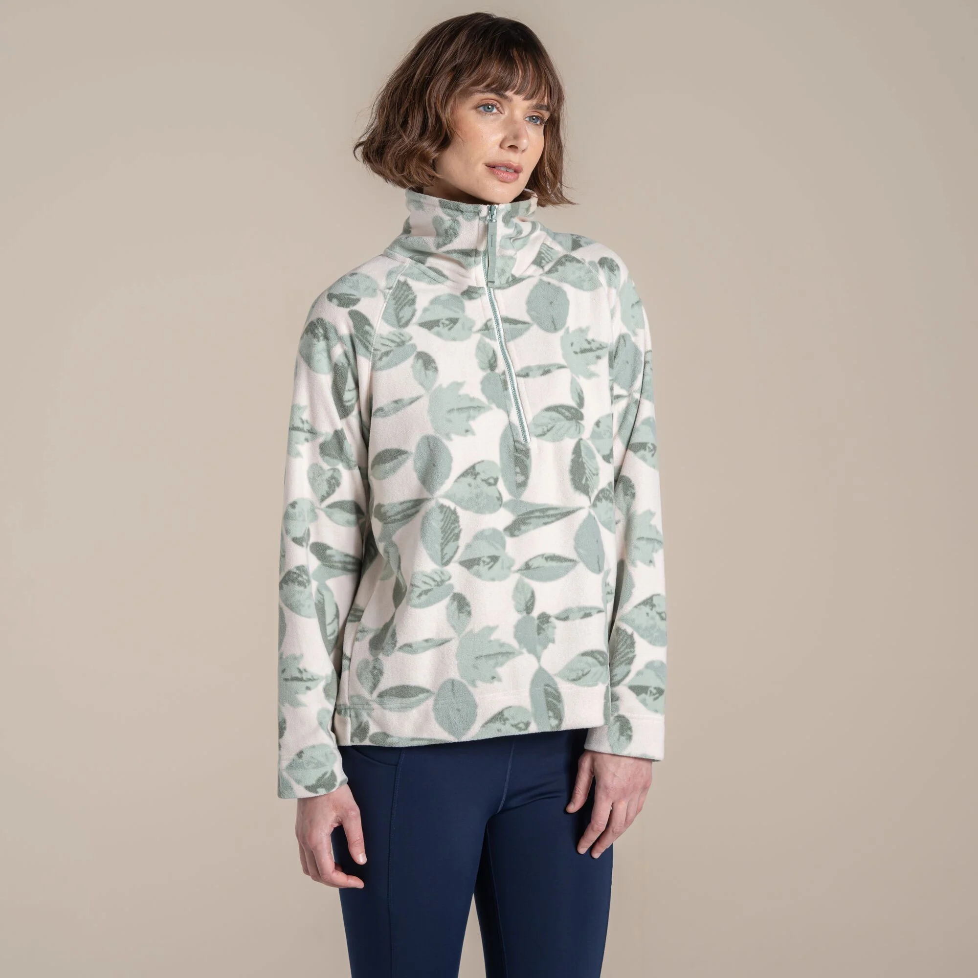 Craghoppers Women's Annjela Half Zip Fleece | Iced Matcha Print - Image 3