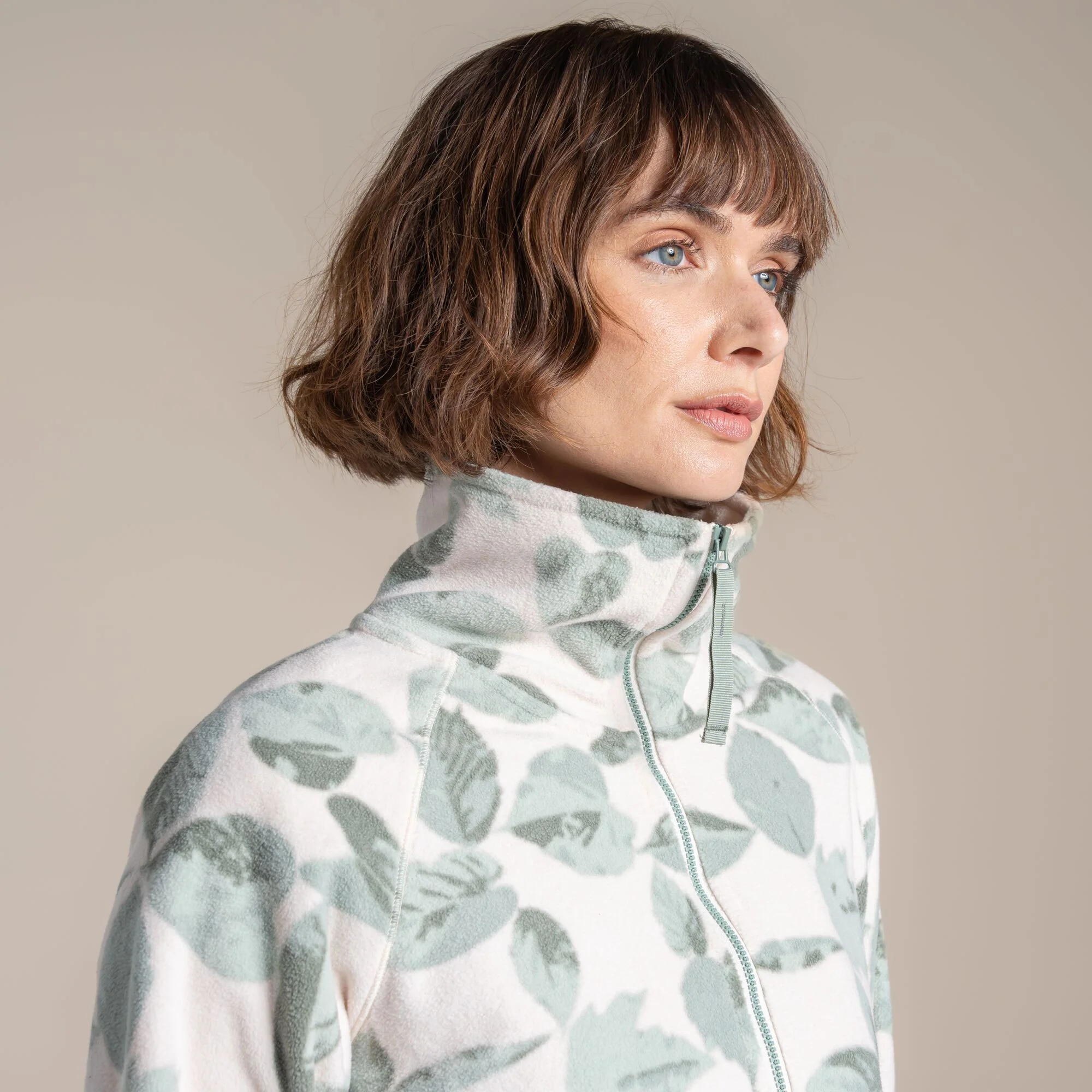 Craghoppers Women's Annjela Half Zip Fleece | Iced Matcha Print - Image 4