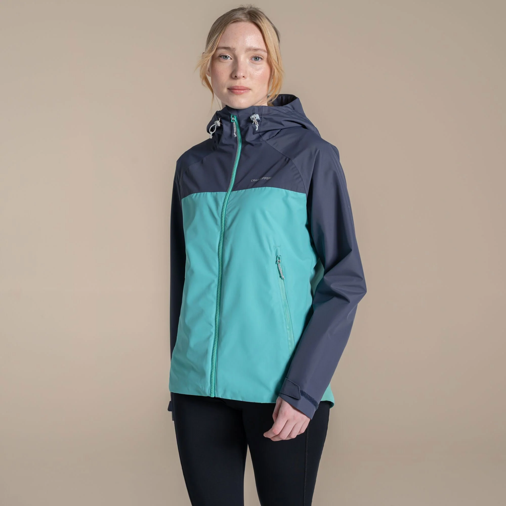 Craghoppers Women's Vanth Waterproof Jacket | Glazed Aqua / Anthracite