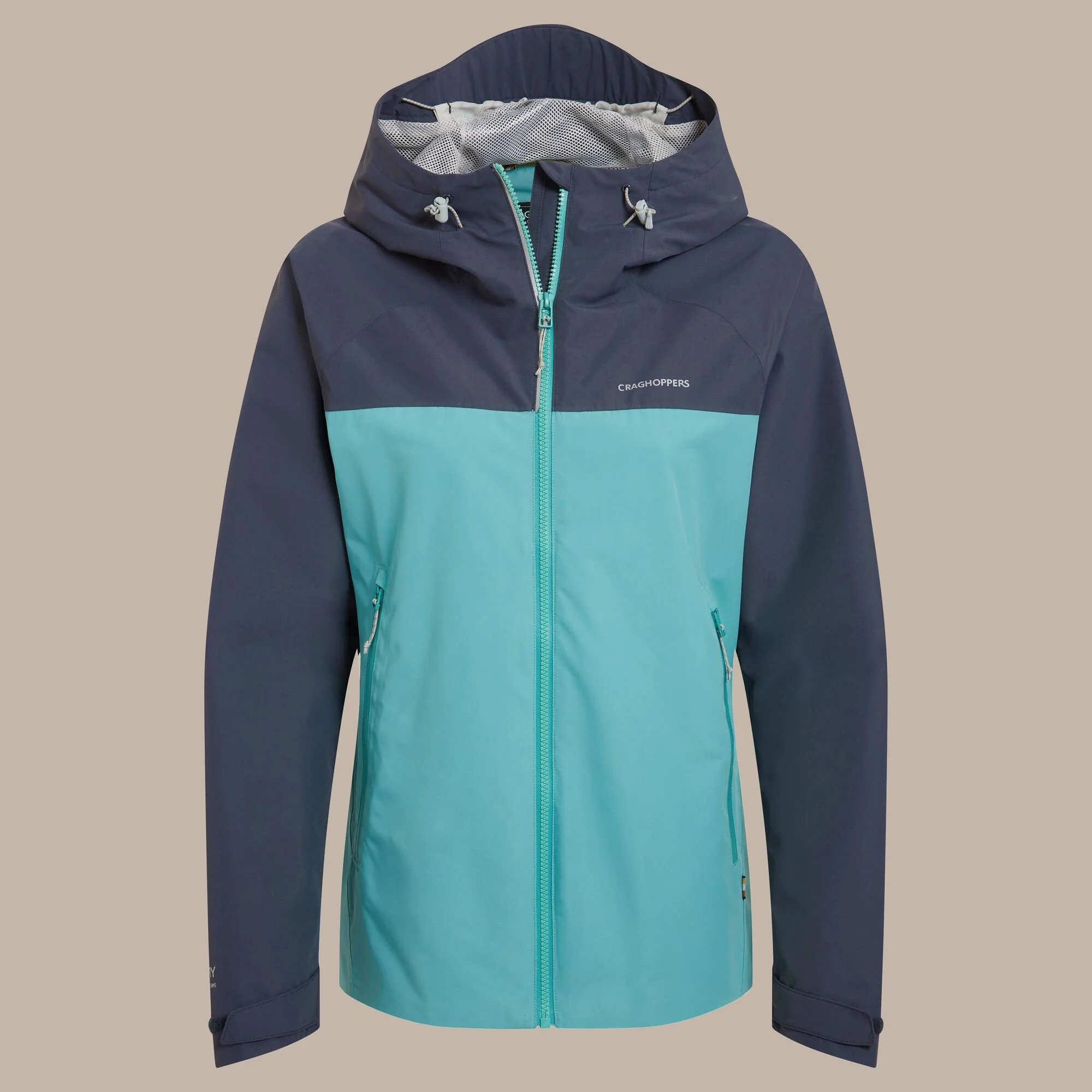 Craghoppers Women's Vanth Waterproof Jacket | Glazed Aqua / Anthracite - Image 10