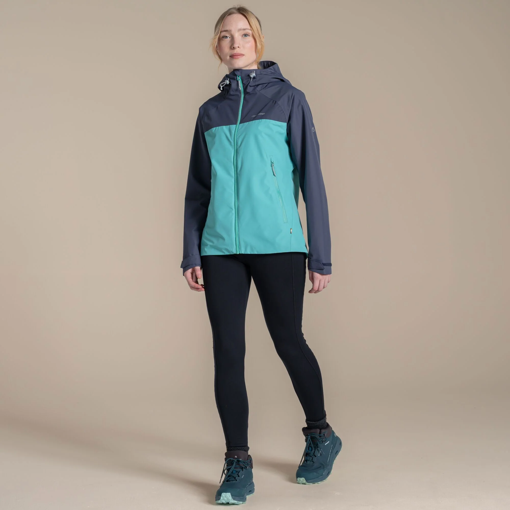 Craghoppers Women's Vanth Waterproof Jacket | Glazed Aqua / Anthracite - Image 3