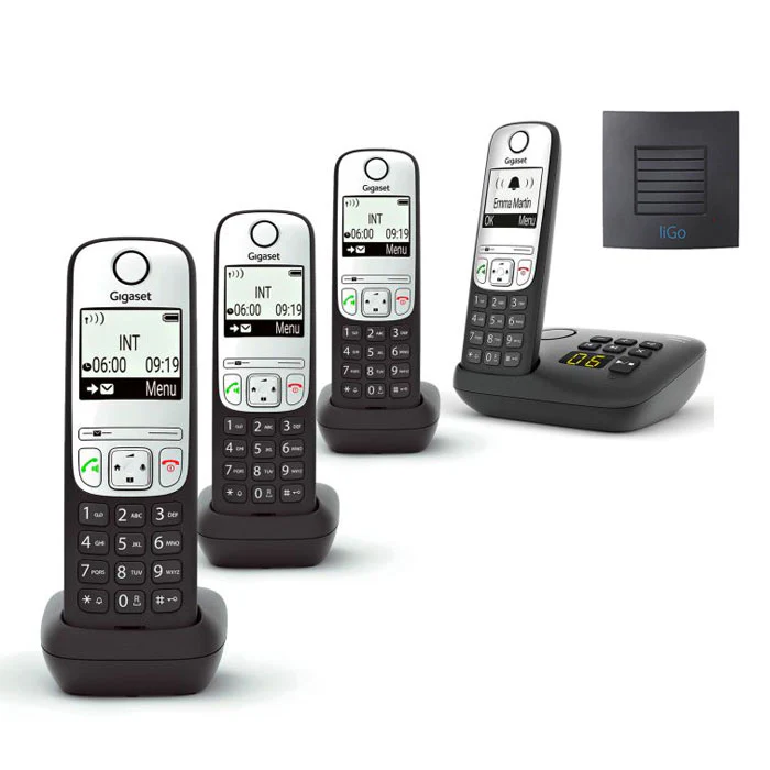Gigaset A690A Long Range Cordless Phones, Quad Handset