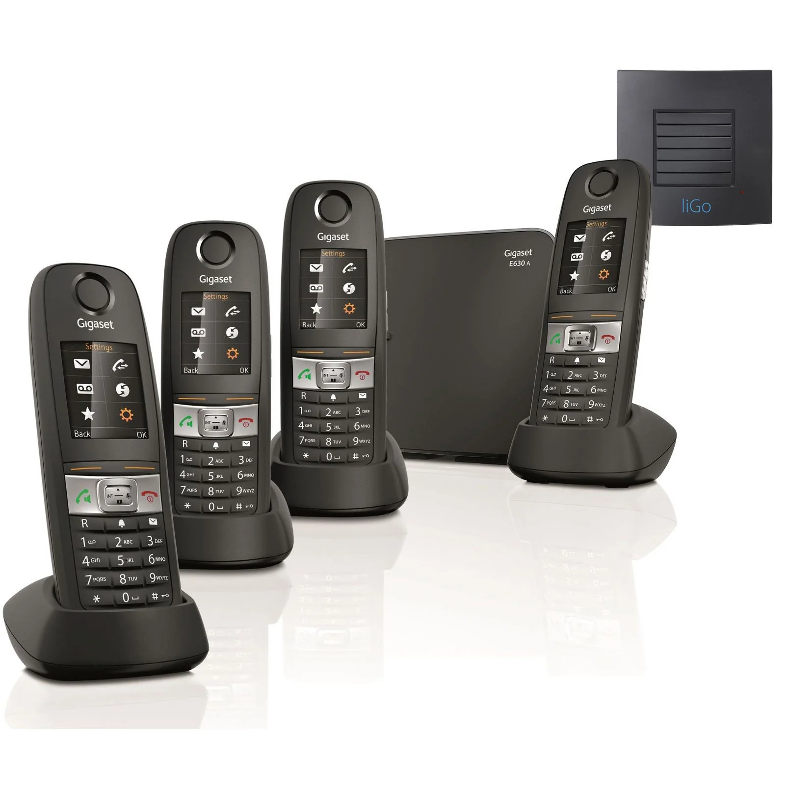 Siemens Gigaset E630A Quad Cordless Phones with Long Range