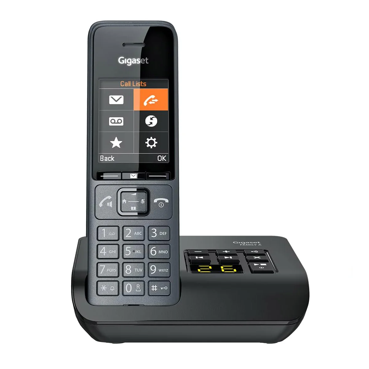 Gigaset Family Plus A Cordless Phone, Trio Handset with Answer Machine - Image 2