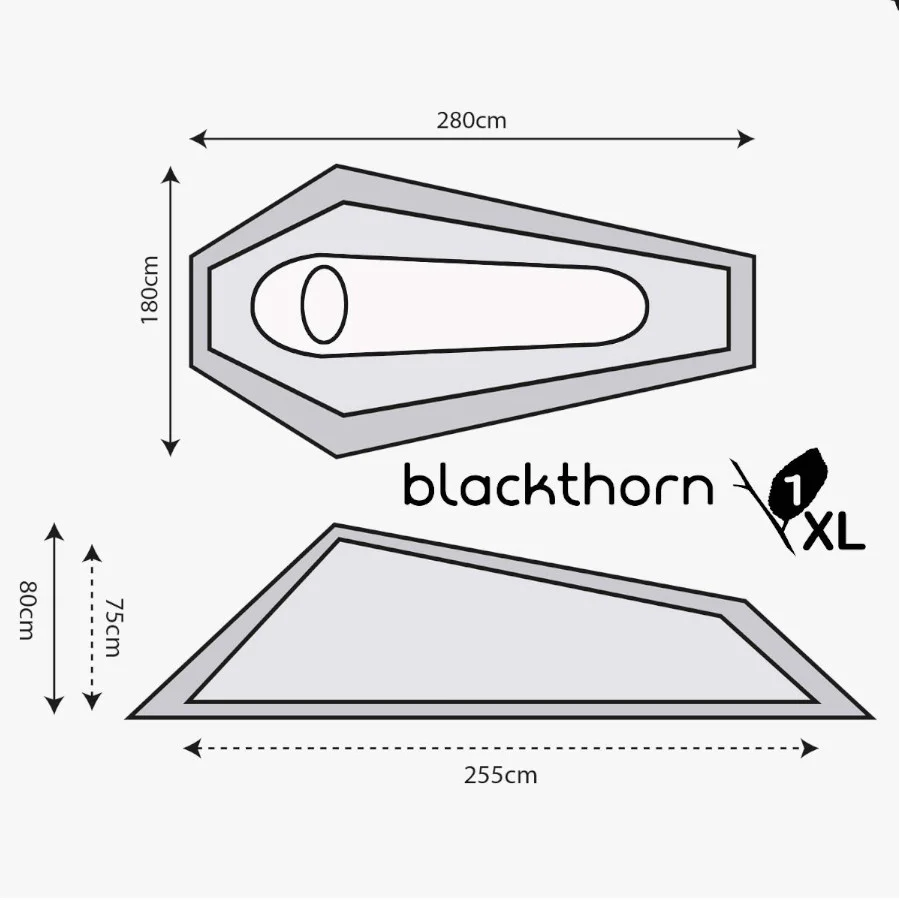 Highlander Blackthorn 1-Person XL Tent - Red - Image 4