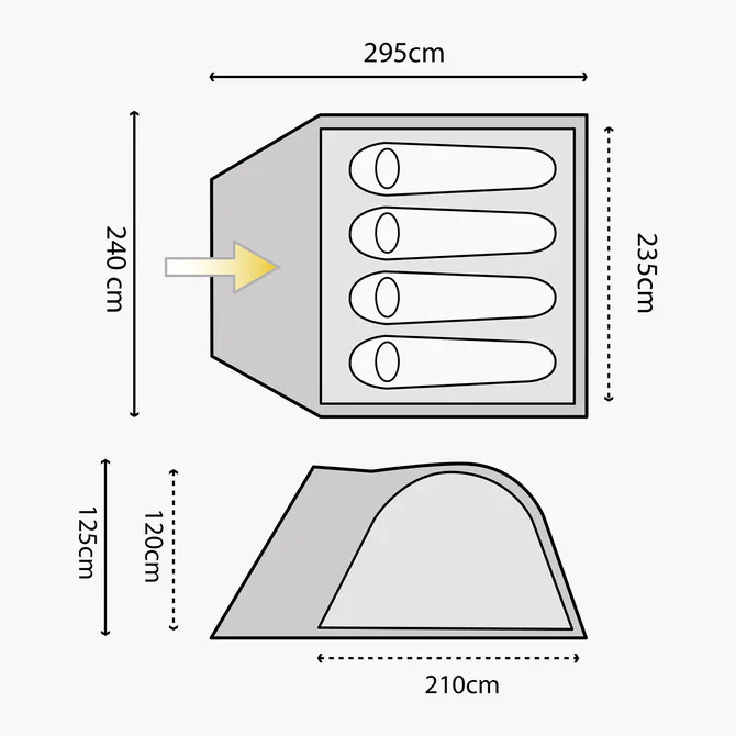 Highlander Juniper 4-Man Dome Tent - Image 7