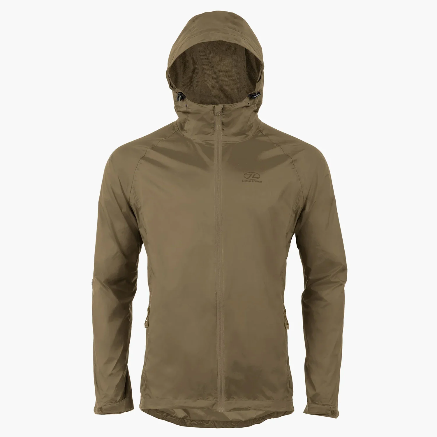 Highlander Men's Stow & Go Pack Away Waterproof Jacket | Ranger Green