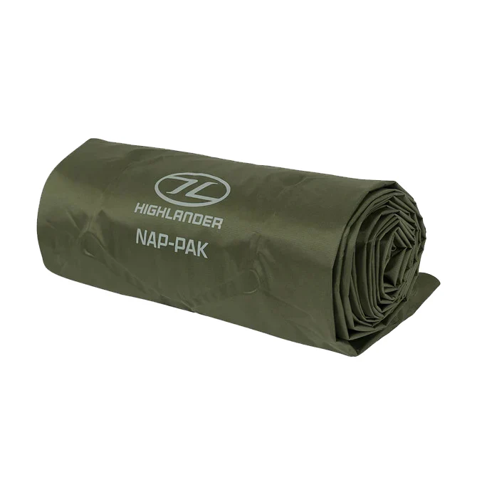 Highlander Nap Pak Inflatable Sleeping Mat - Olive - Image 6