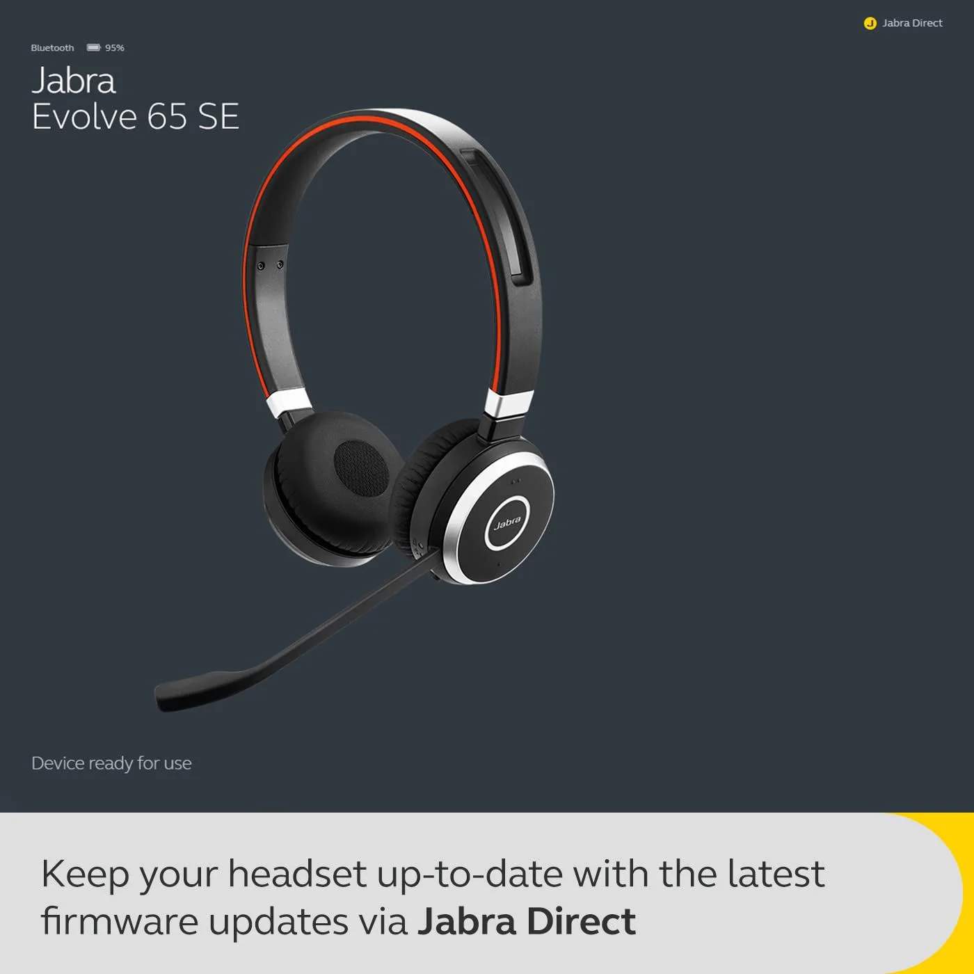 Jabra Evolve 65 SE MS Stereo Corded Headset with Charging Stand - Image 8