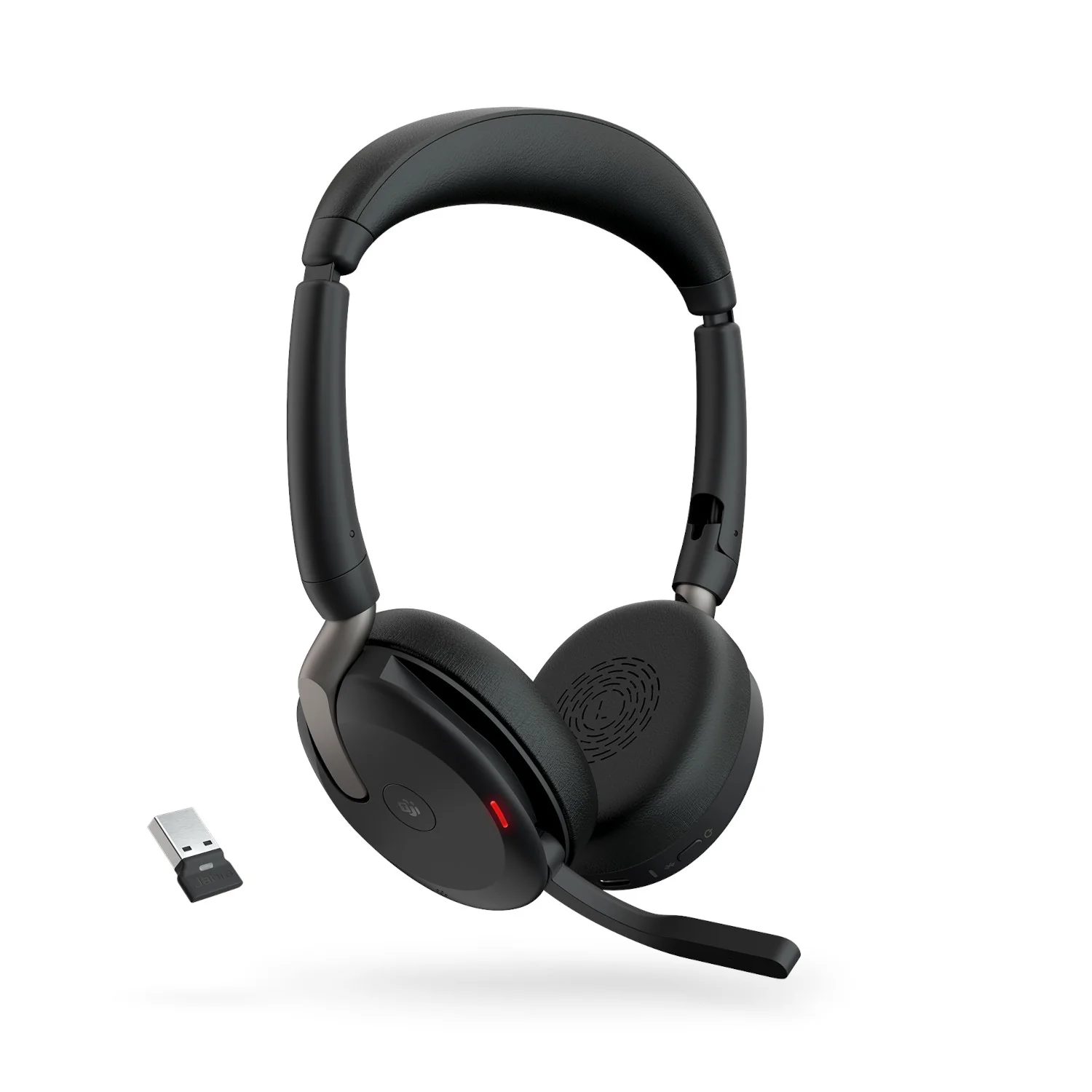 Jabra Evolve2 65 Flex USB-A MS Stereo Wireless Headset in Black with wireless charging - Image 2