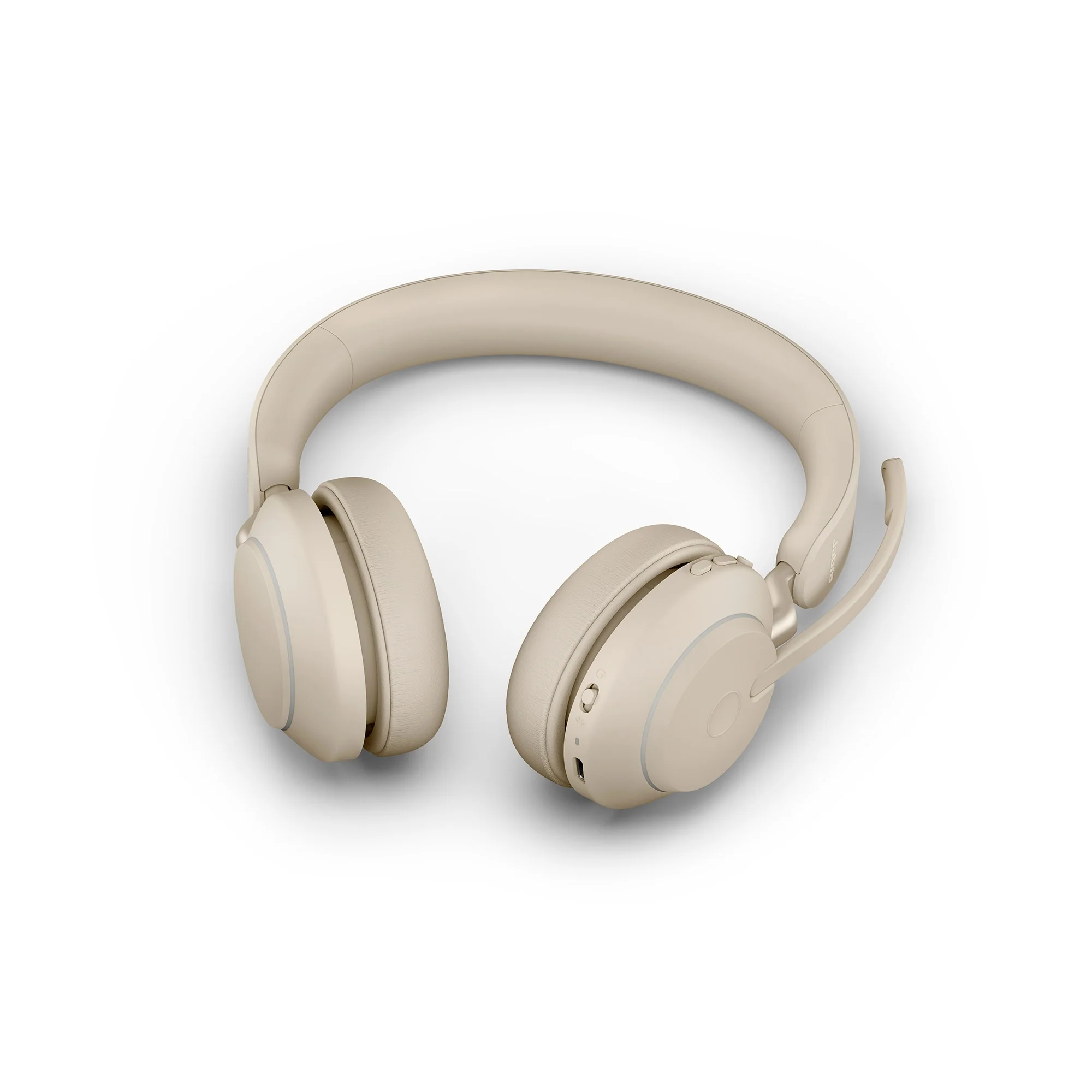 Jabra Evolve2 65 USB-C UC Stereo Wireless Headset in Beige with Jabra Link380 - Image 3