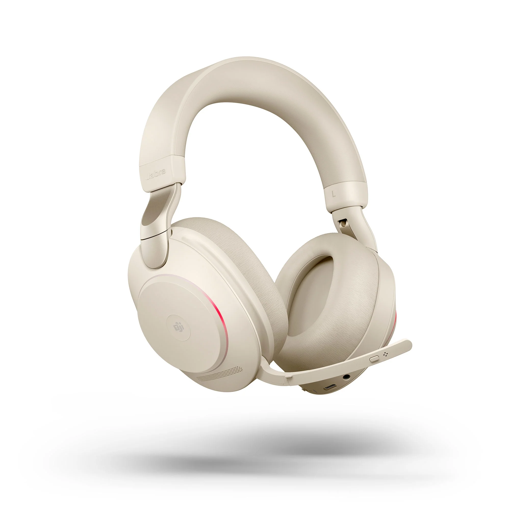 Jabra Evolve2 85 USB-A MS Stereo Wireless Headset in Beige with Jabra Link380 - Image 2