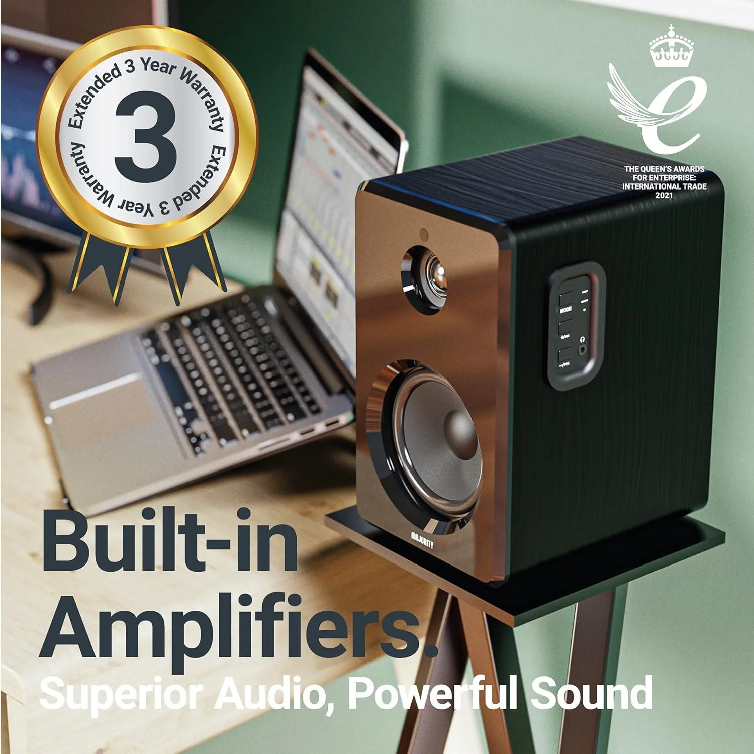 Majority D40 Bookshelf Active Speakers - Image 7