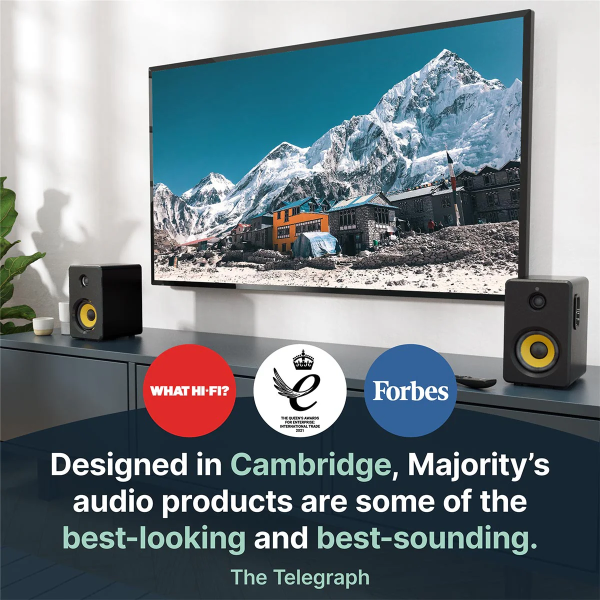 Majority D40X Bookshelf Active Speakers Bluetooth - Image 8