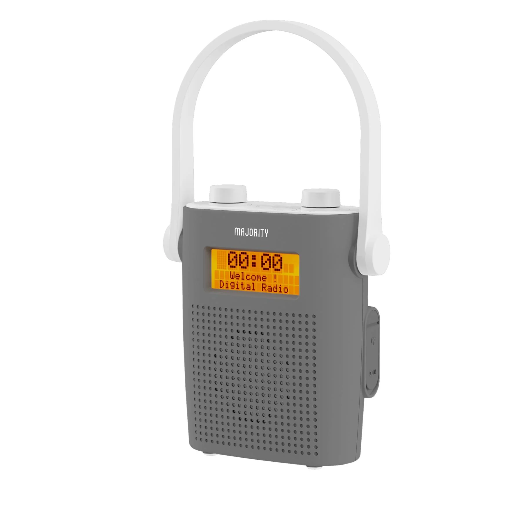 Majority Eversden DAB Water Resistant Portable Shower Radio Bluetooth Mains & Battery Grey - Image 4