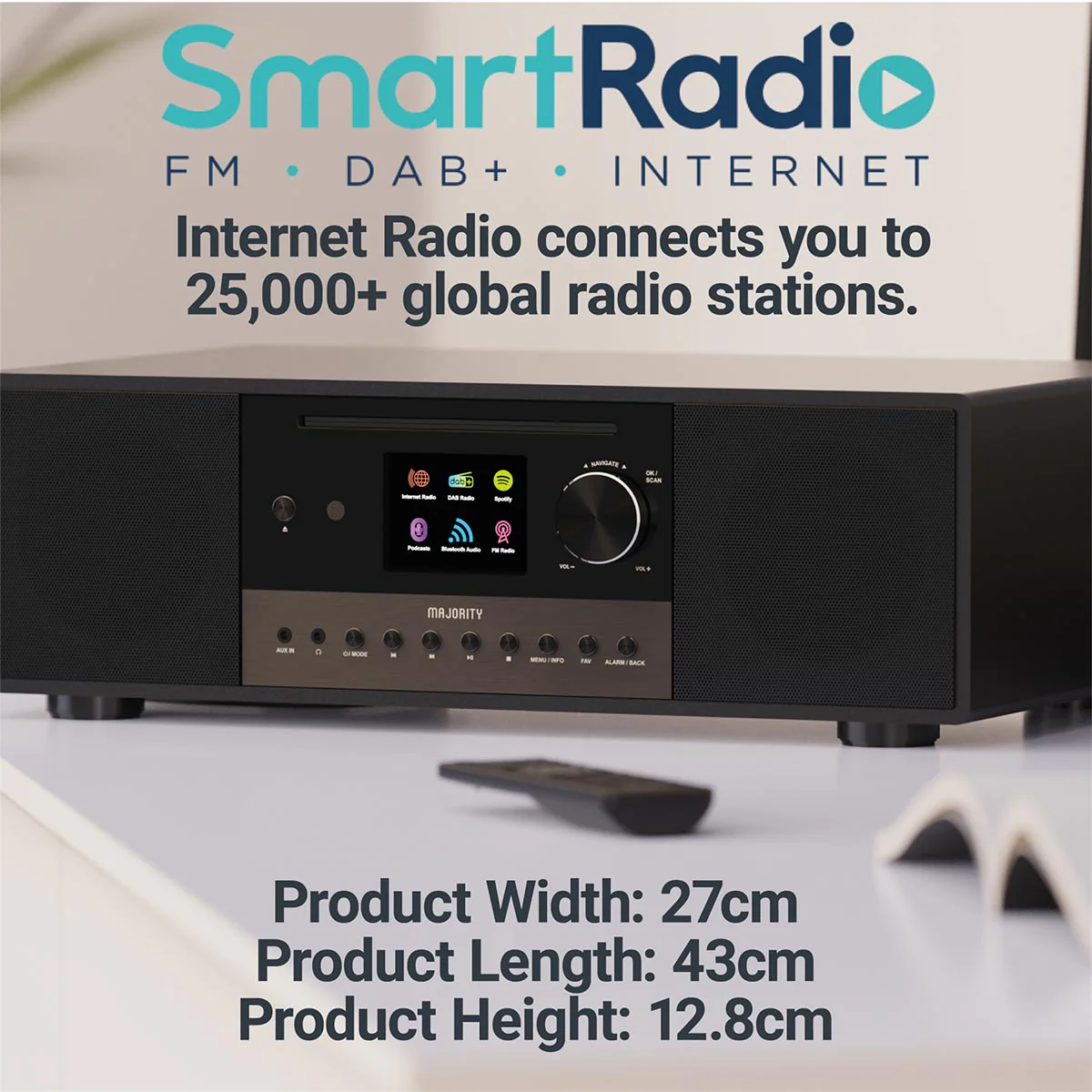 Majority Quadriga DAB+ Radio, Internet Radio, Spotify, Bluetooth, CD Player - Image 2