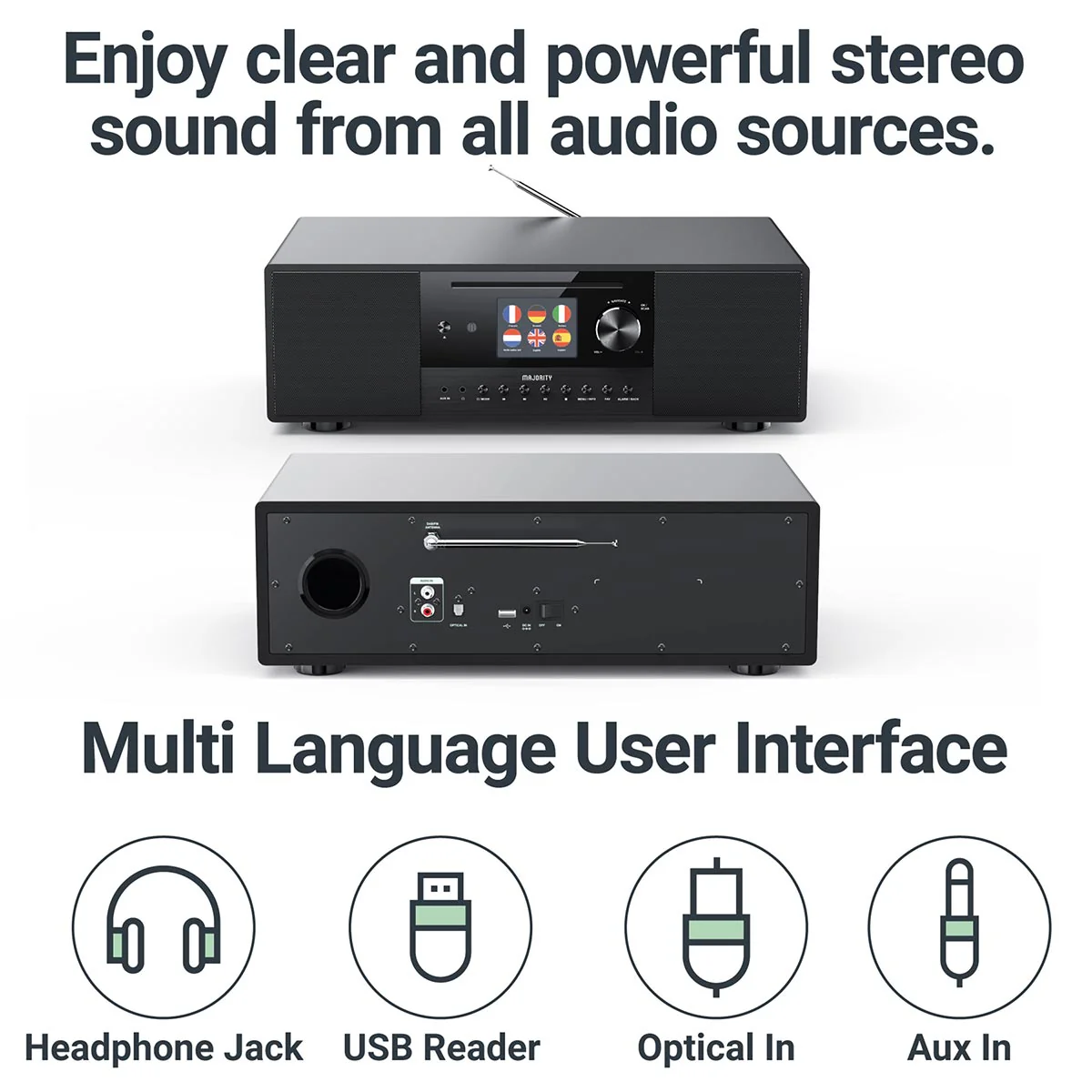 Majority Quadriga DAB+ Radio, Internet Radio, Spotify, Bluetooth, CD Player - Image 8