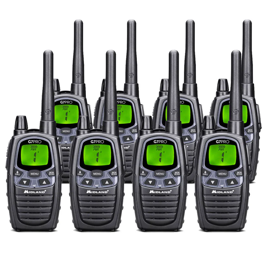 Midland G7 Pro Eight Pack Walkie Talkie